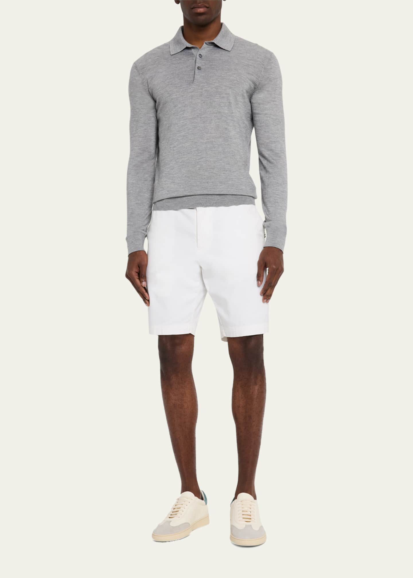 Stuart Weitzman Men's Banner Leather T-Toe Low-Top Sneakers Image 3 of 6