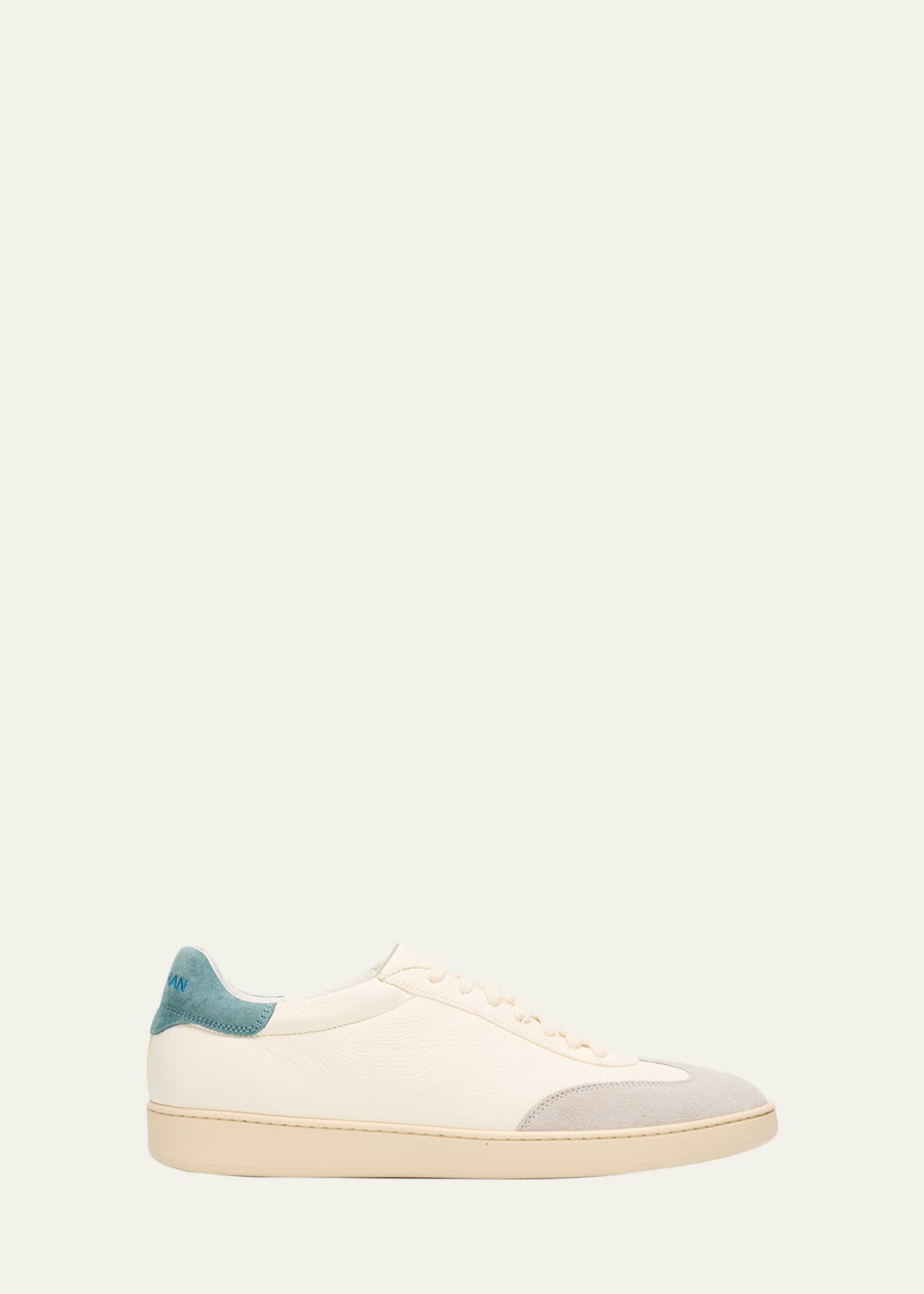 Stuart Weitzman Men's Banner Leather T-Toe Low-Top Sneakers Image 1 of 6