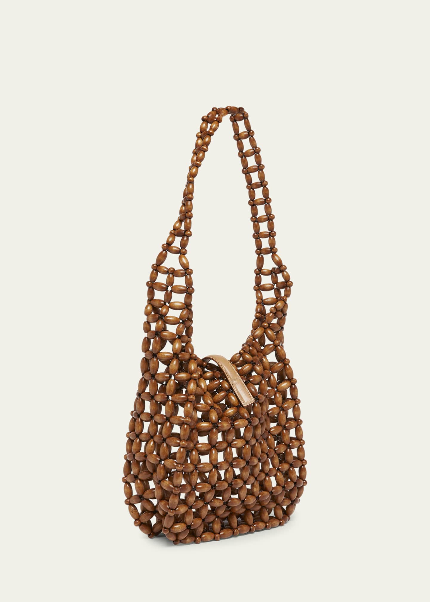 Saint Laurent Le 5 A 7 YSL Beaded Wood Hobo bag Image 3 of 5