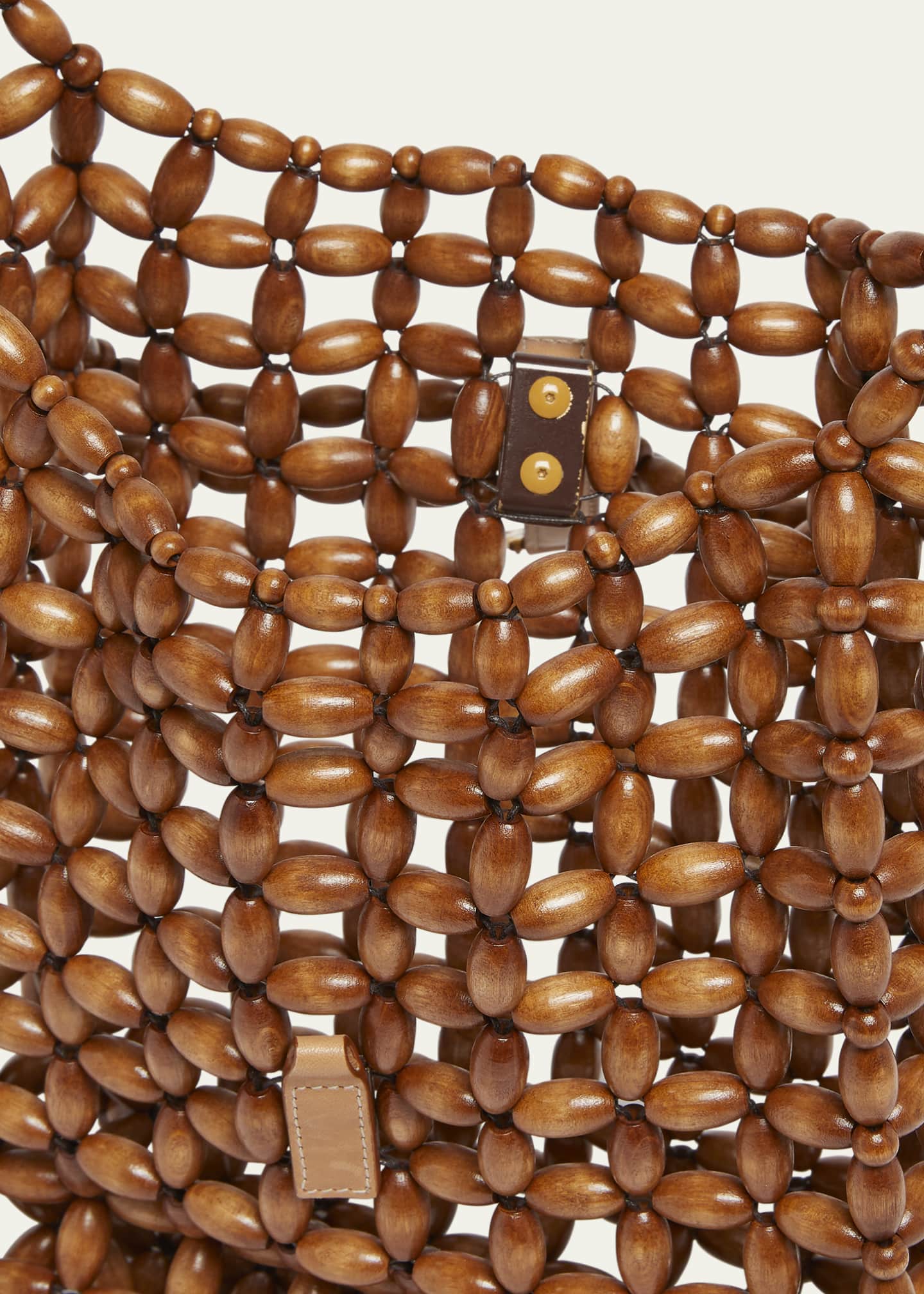 Saint Laurent Le 5 A 7 YSL Beaded Wood Hobo bag Image 4 of 5