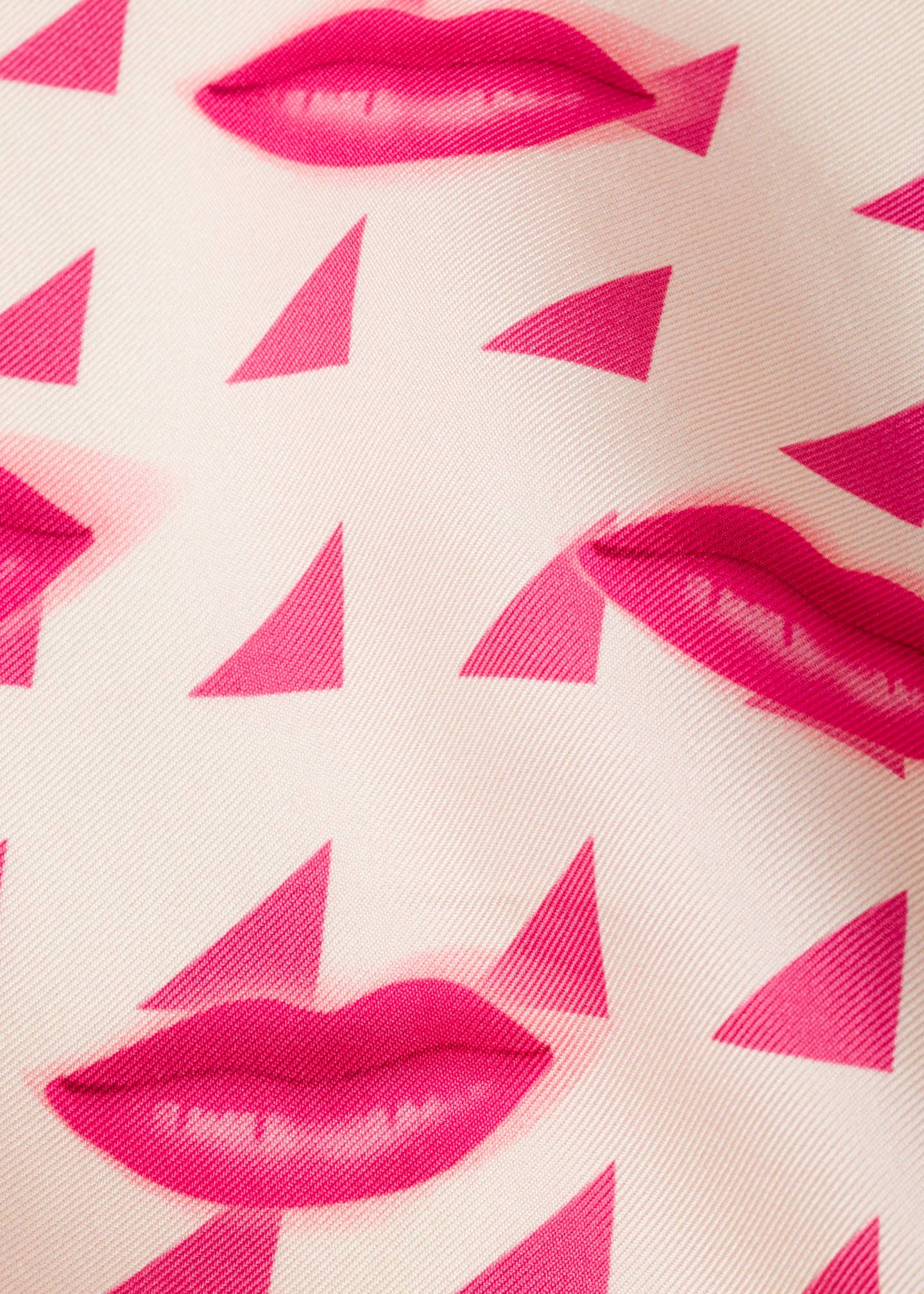 Prada Triangle Symbole and Mouth Degrade Print Silk Scarf Image 2 of 2