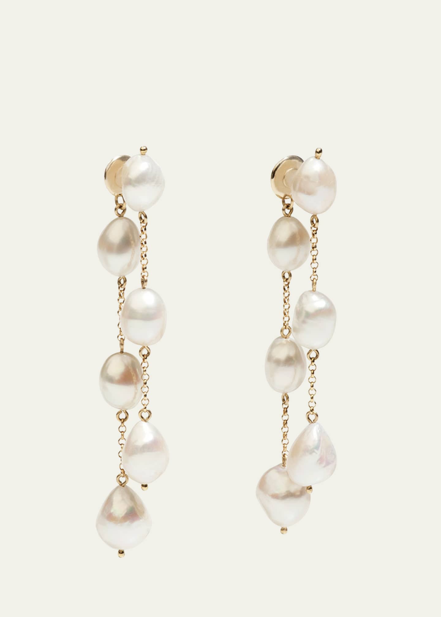 Grazia And Marica Vozza Freshwater Pearl Front and Back Earrings