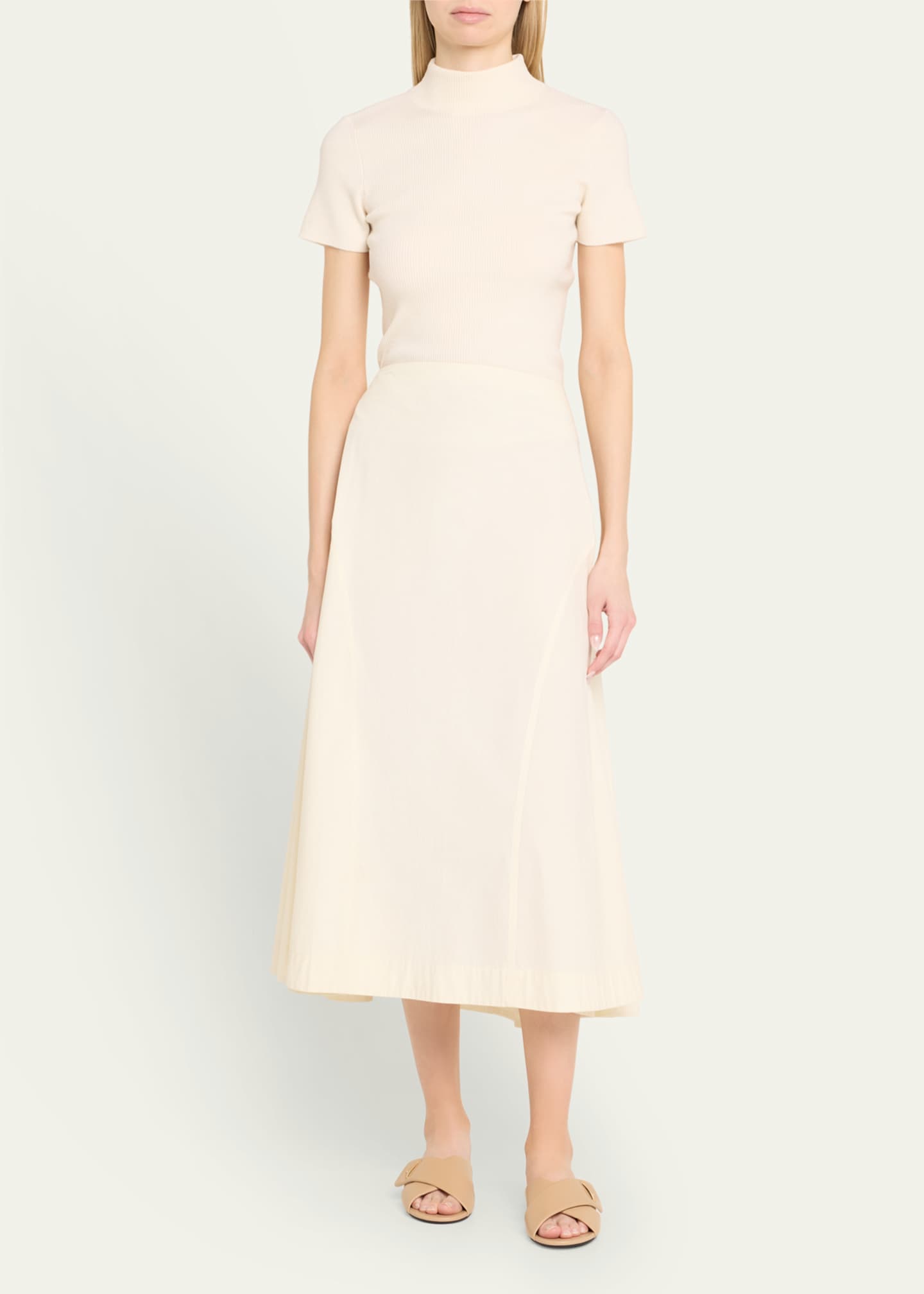 Prada Padded Leather Crisscross Flat Sandals Image 3 of 6