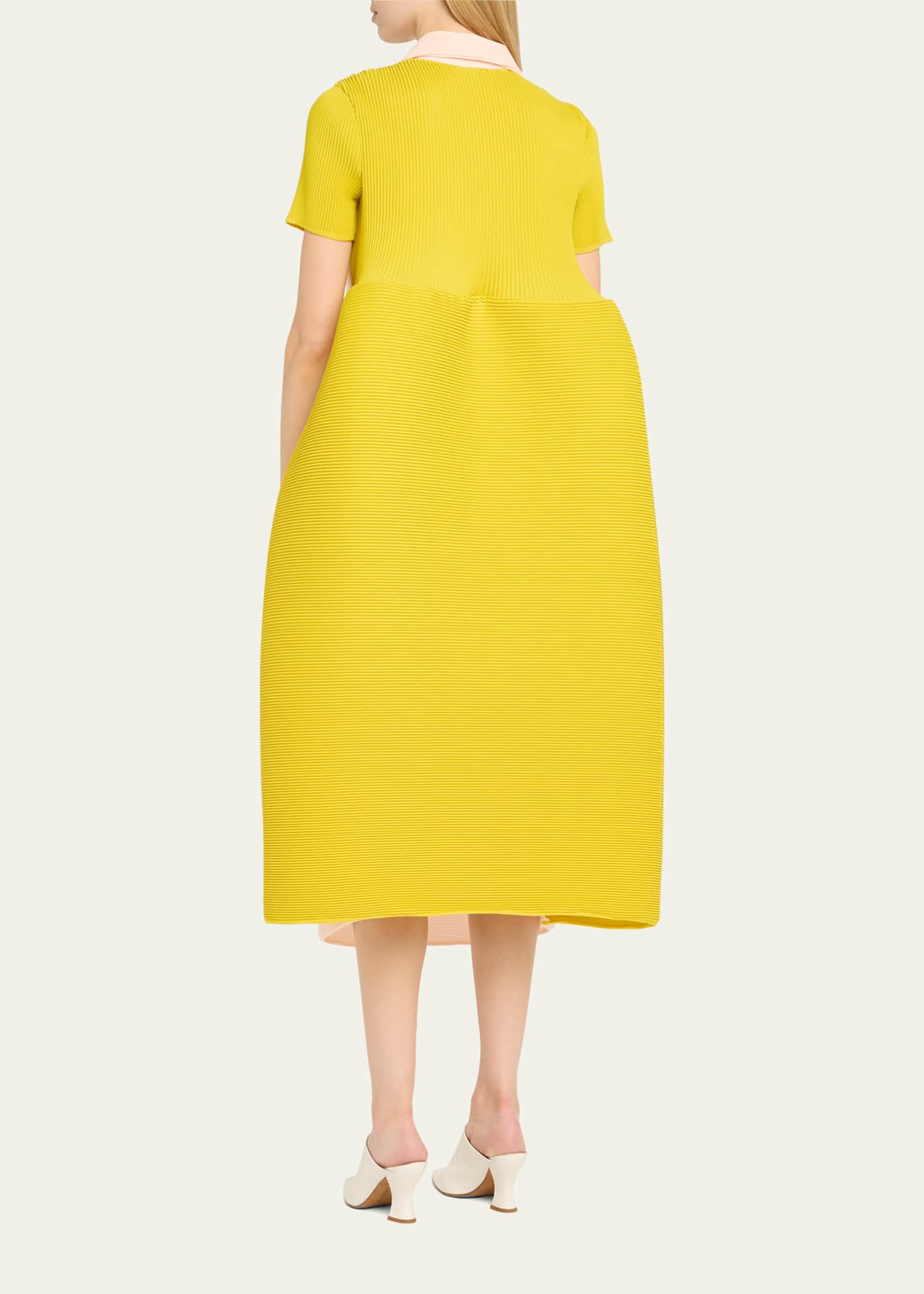 Melitta Baumeister Colorblock Polo Ripple Dress Image 3 of 5