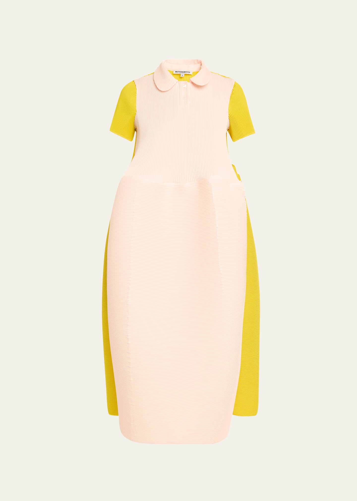 Melitta Baumeister Colorblock Polo Ripple Dress Image 1 of 5