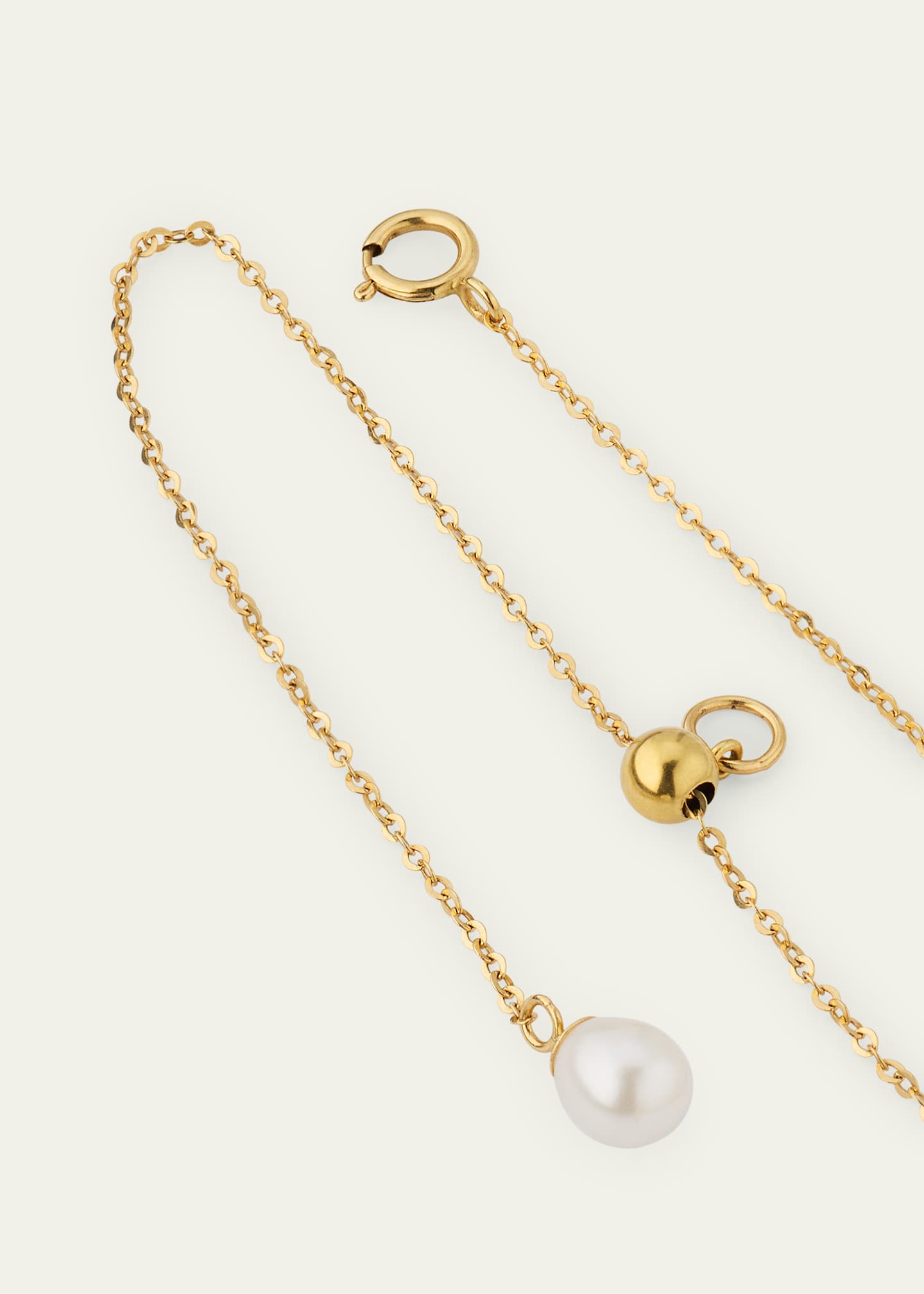 ATLAS LOVE Little Sur Malachite Inlay, Emerald and Freshwater Pearl Double Layer Chain Necklace Image 4 of 4