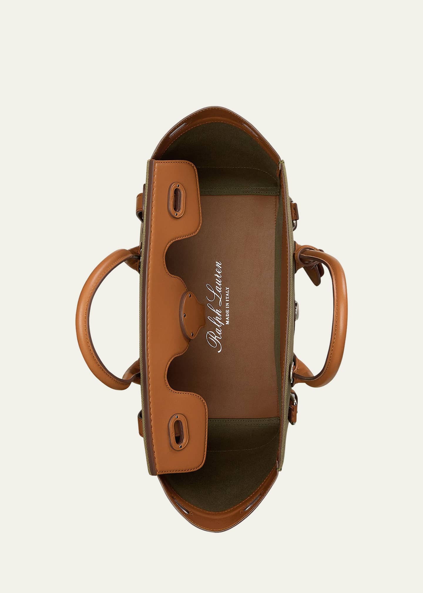 Ralph Lauren Collection Ricky 33 Medium Canvas Top-Handle Bag Image 4 of 6