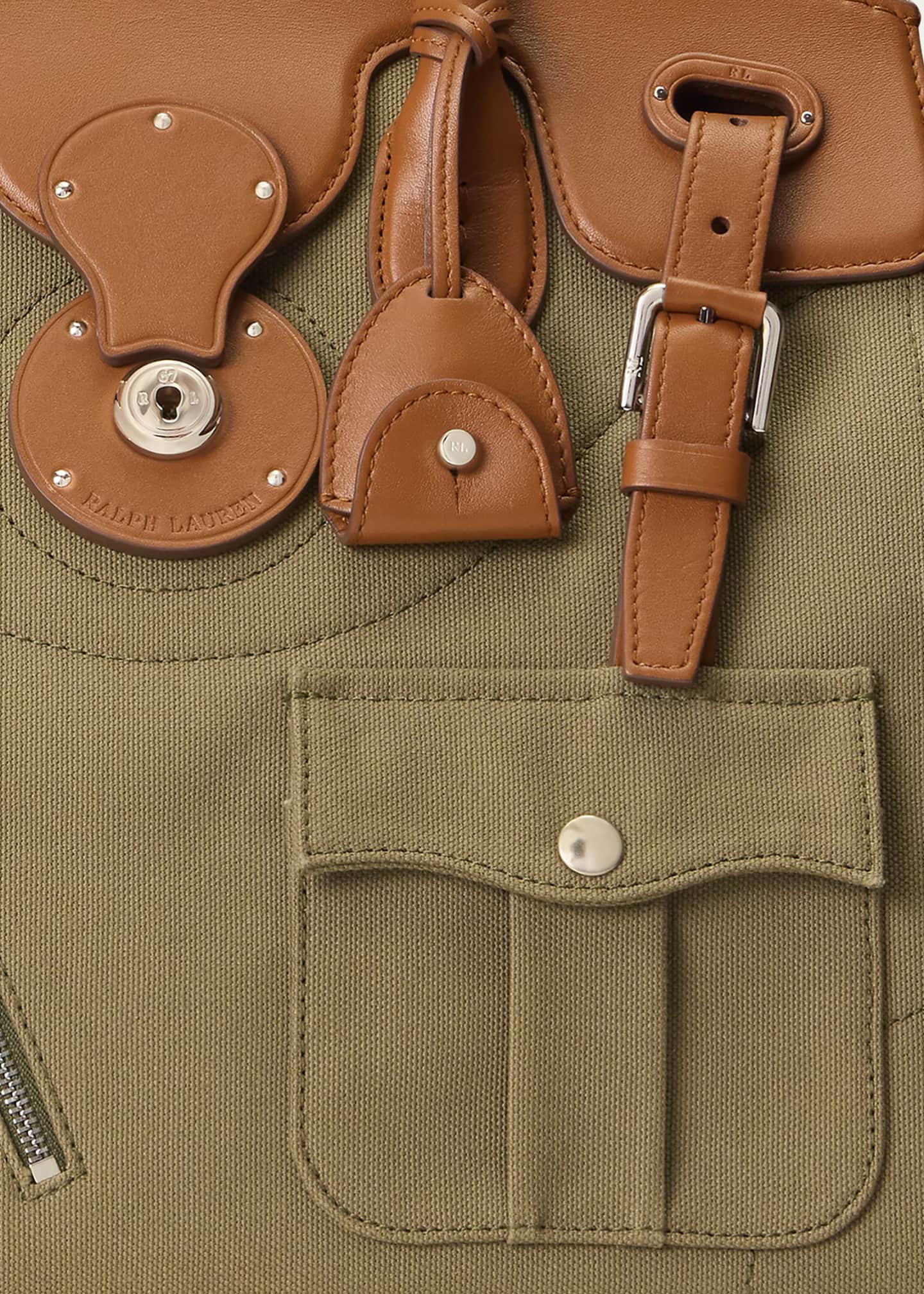 Ralph Lauren Collection Ricky 33 Medium Canvas Top-Handle Bag Image 5 of 6