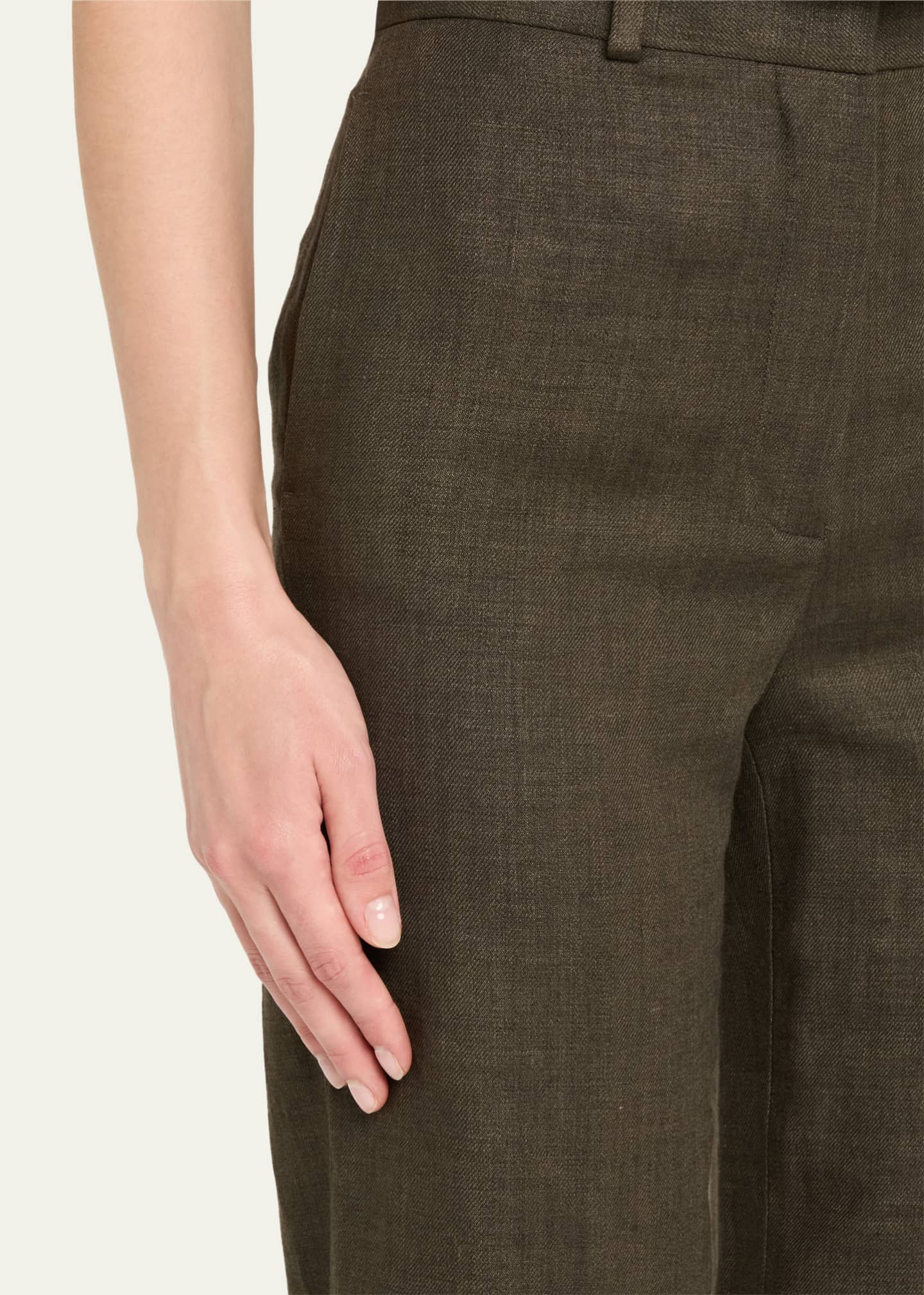 Loro Piana Goldie Structured Linen Wool Trousers Image 5 of 5
