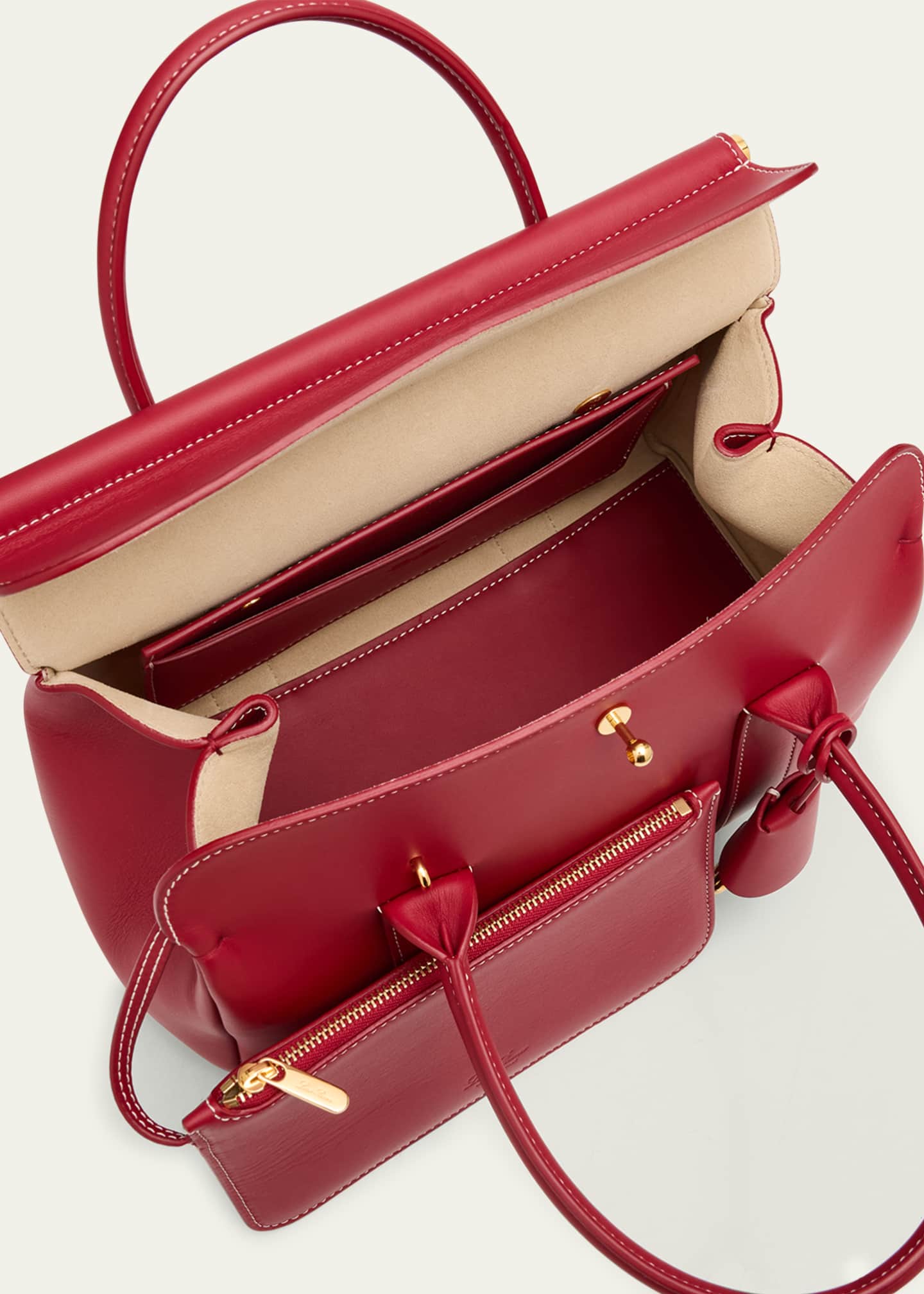 Loro Piana Loom L25 Leather Top-Handle Bag Image 3 of 4