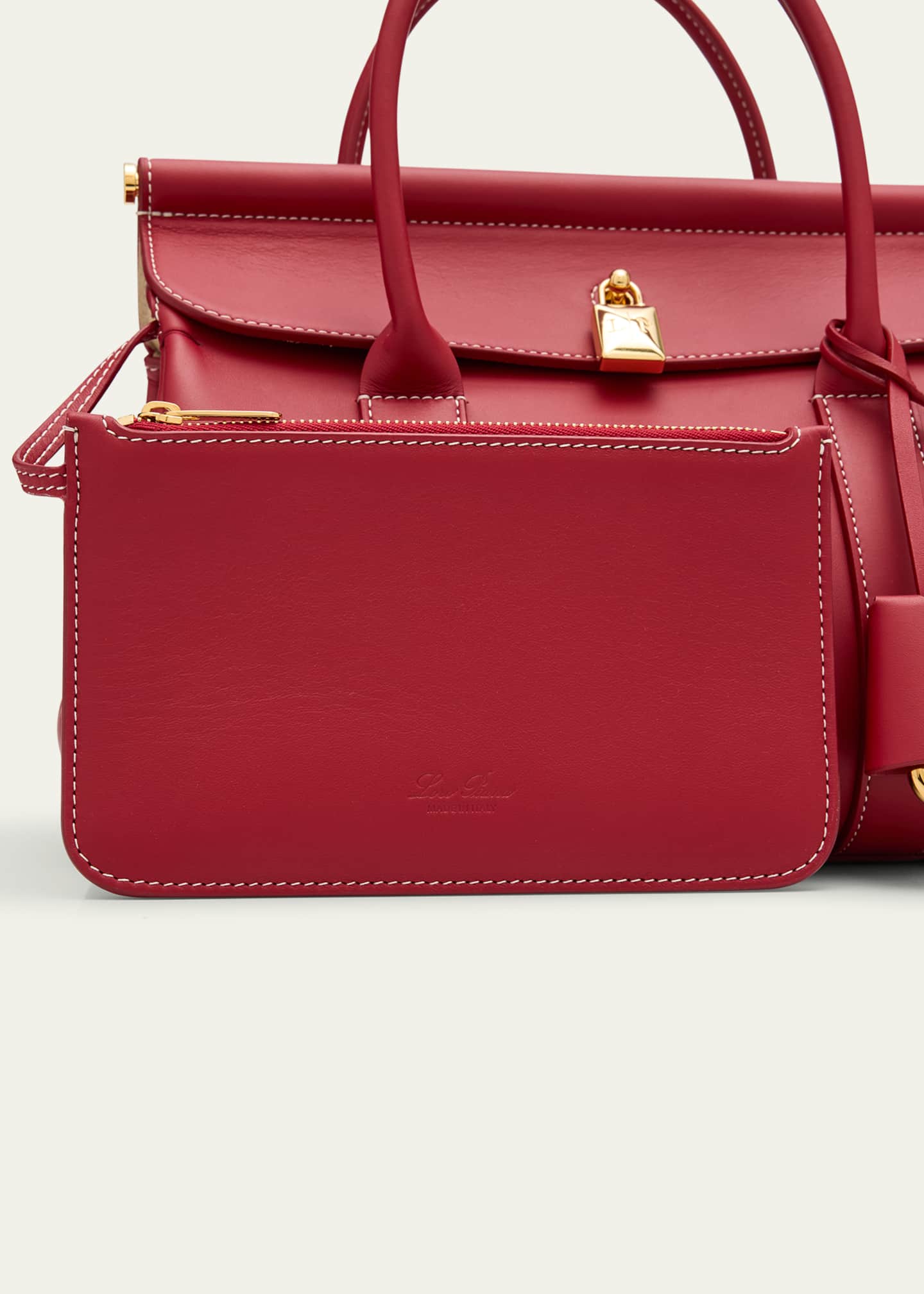 Loro Piana Loom L25 Leather Top-Handle Bag Image 4 of 4