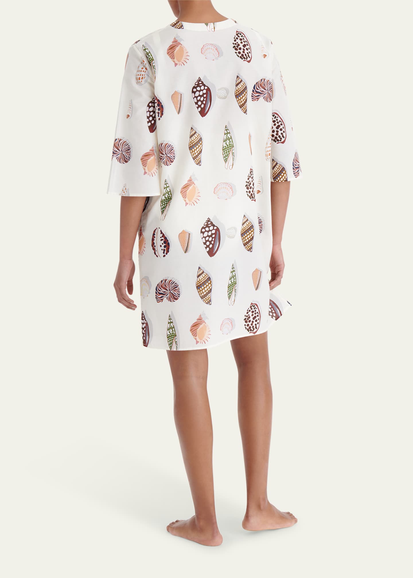 Eres Shell Cotton-Silk Mini Sun Dress Coverup Image 3 of 4