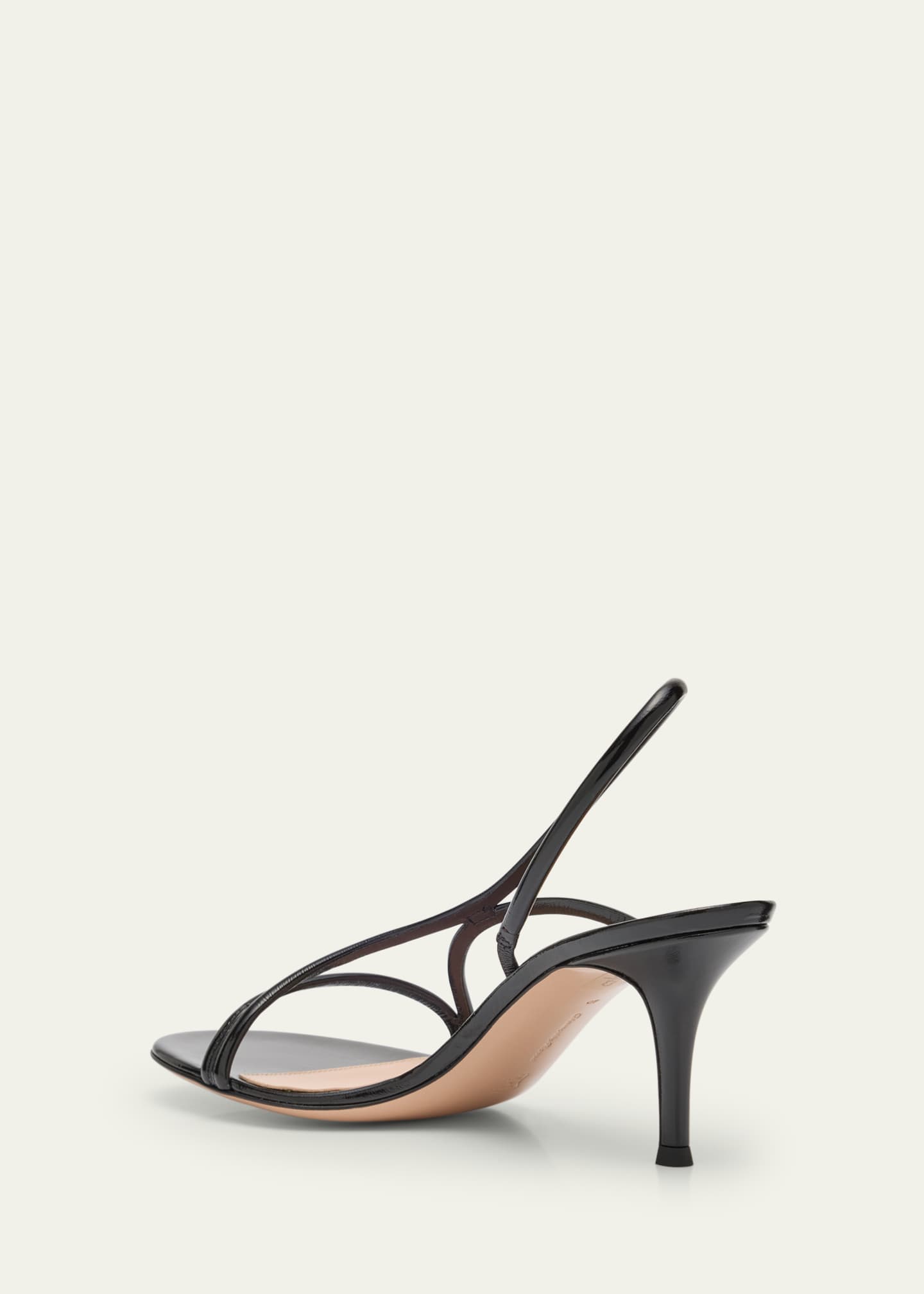 Gianvito Rossi Shiny Nappa Strappy Slingback Sandals Image 3 of 5