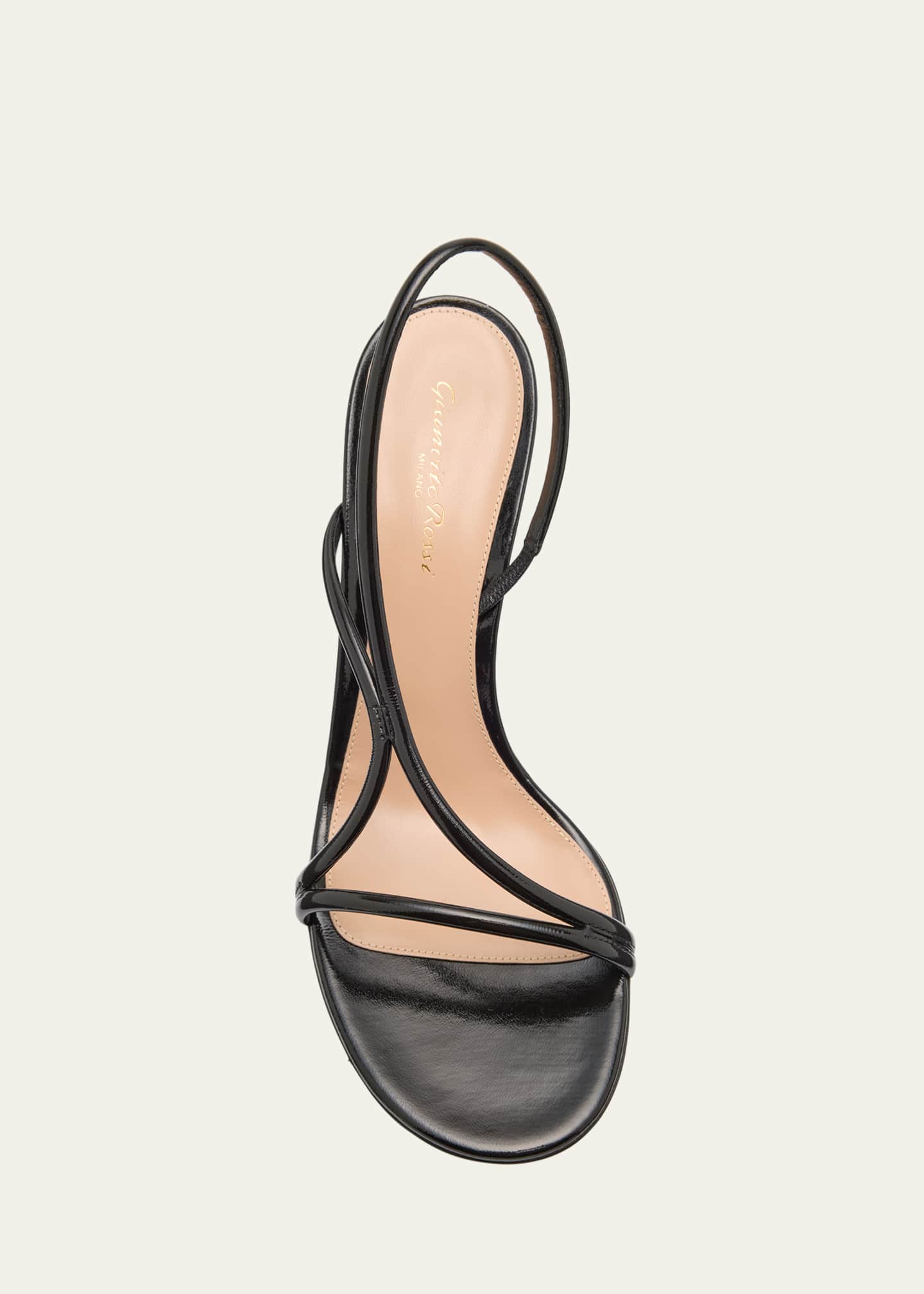 Gianvito Rossi Shiny Nappa Strappy Slingback Sandals Image 5 of 5