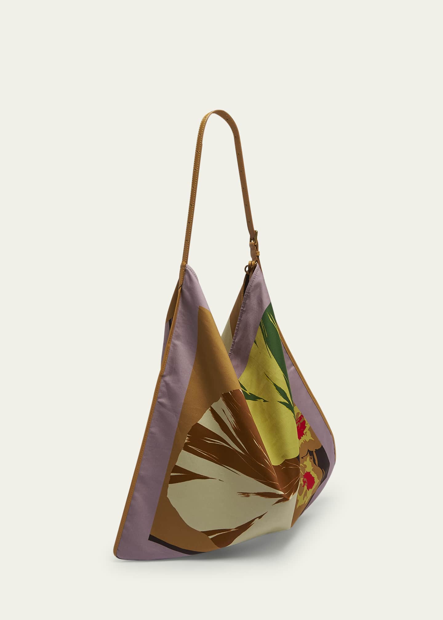Dries Van Noten Medium Scarf Floral-Print Shoulder Bag Image 2 of 4