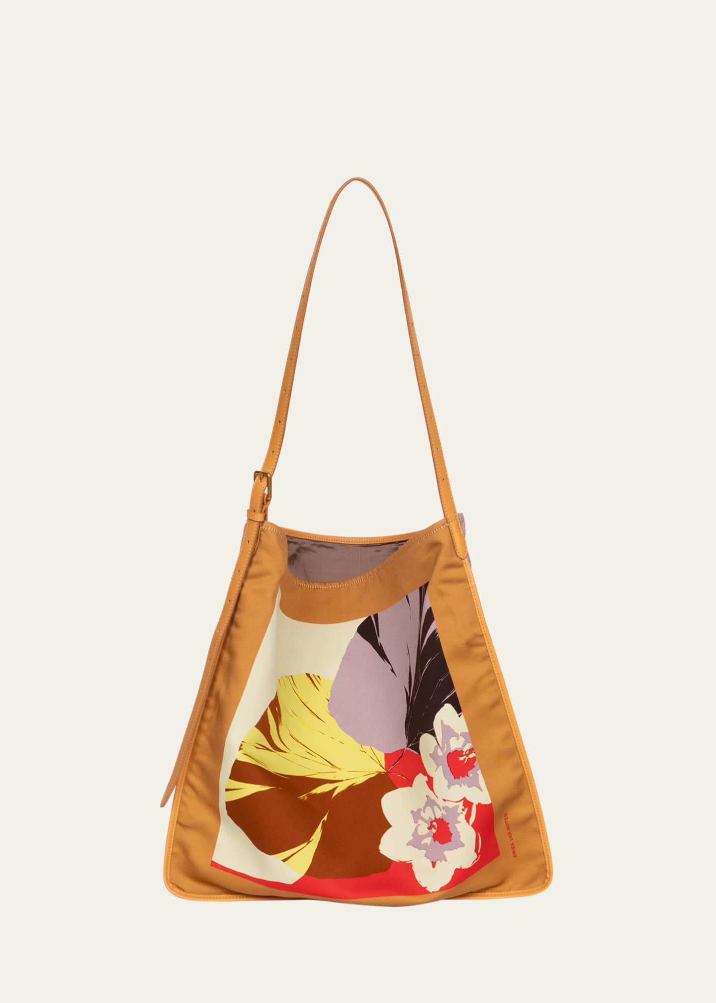 Dries Van Noten Medium Scarf Floral-Print Shoulder Bag Image 1 of 4