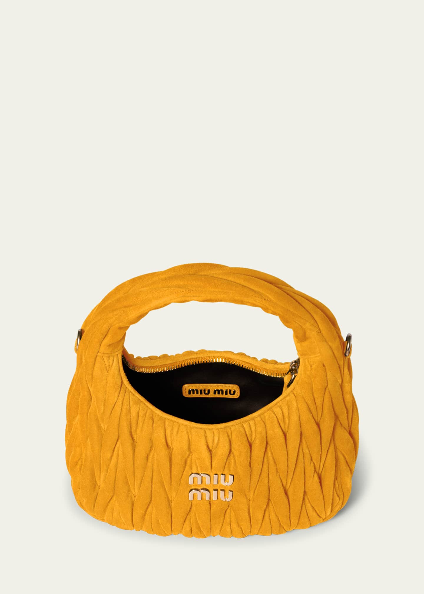 Miu Miu Quilted Suede Top-Handle Bag Image 4 of 5