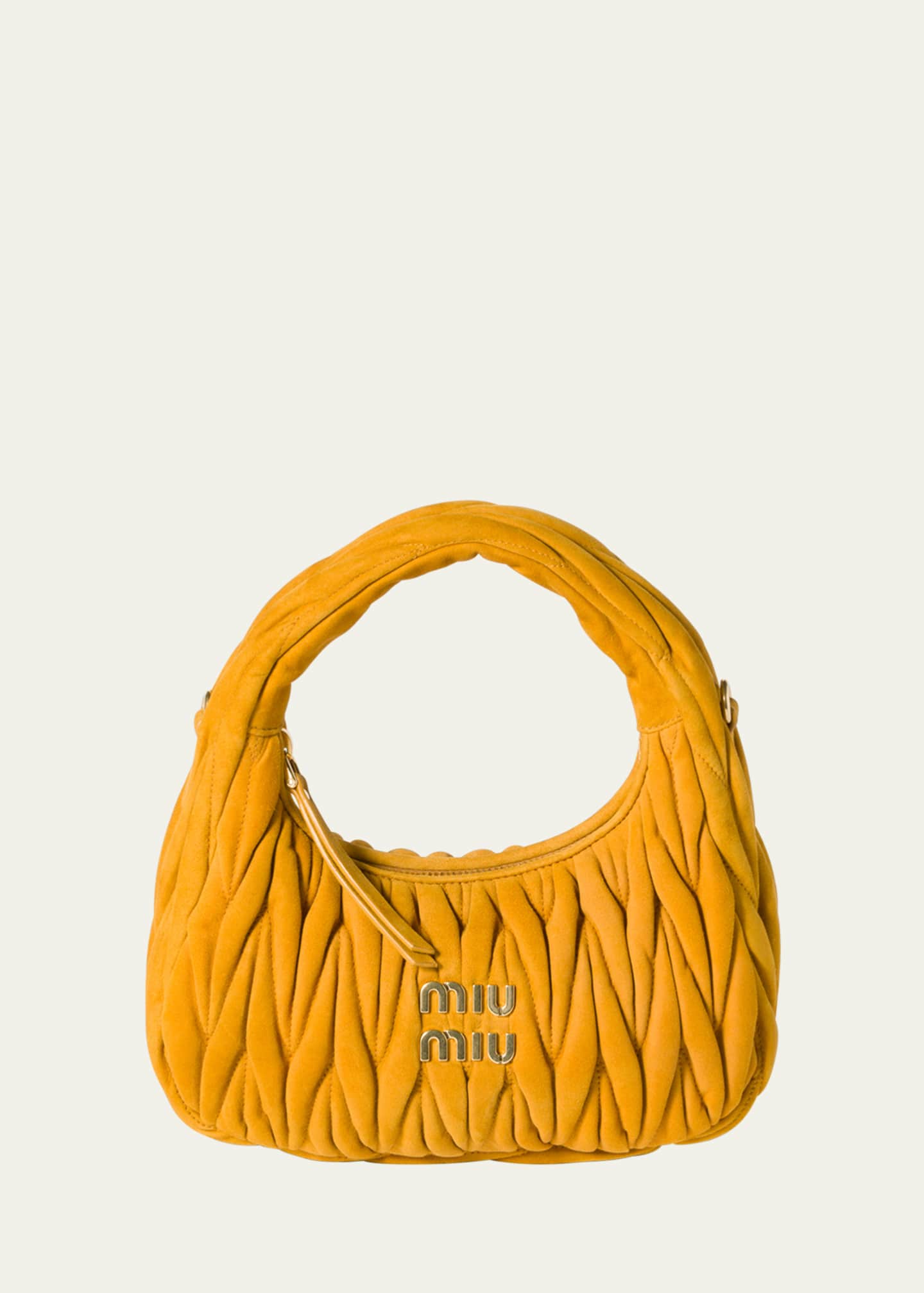 Miu Miu Quilted Suede Top-Handle Bag Image 1 of 5