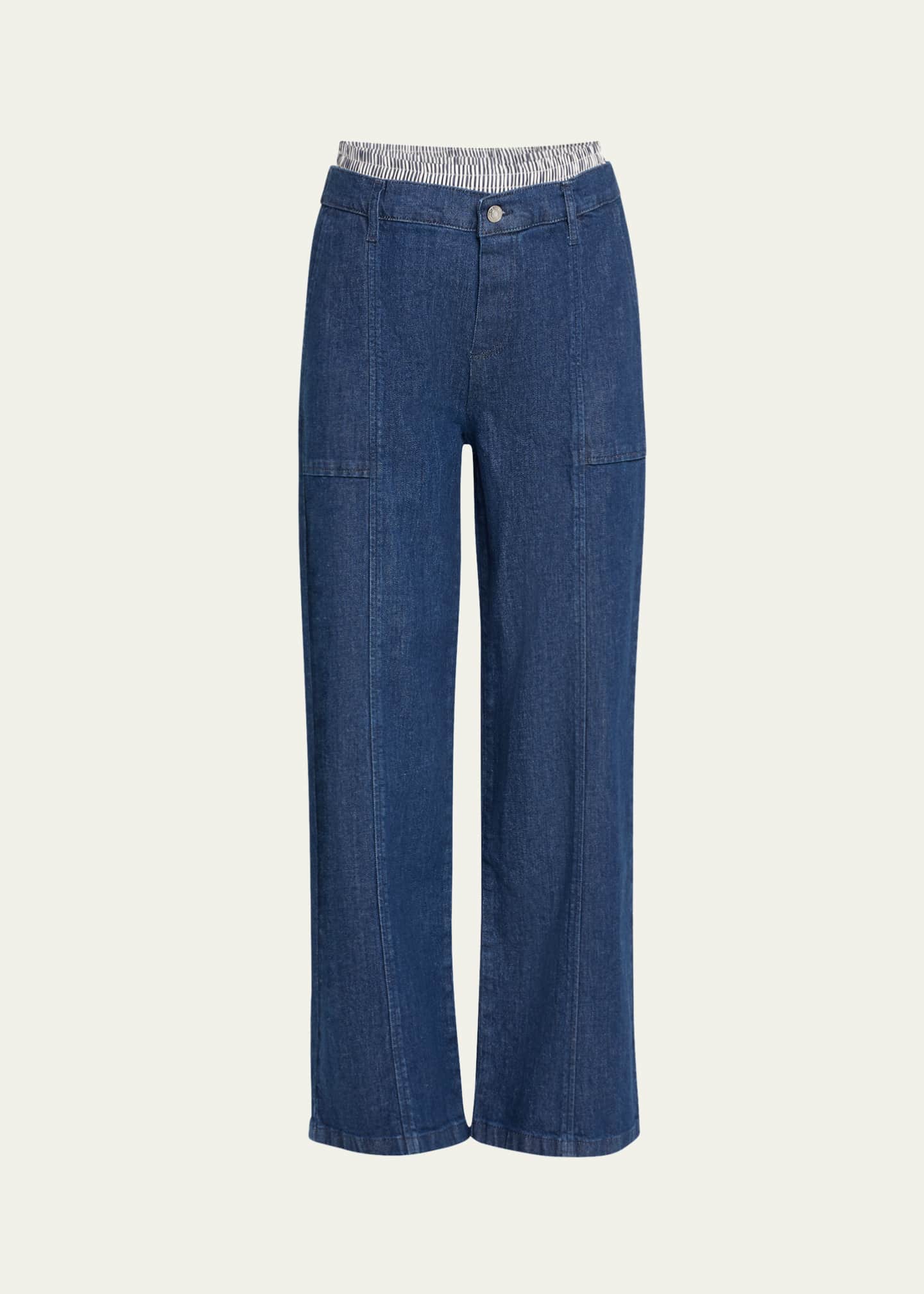 SIMKHAI Kori Straight-Leg Cargo Jeans Image 1 of 5