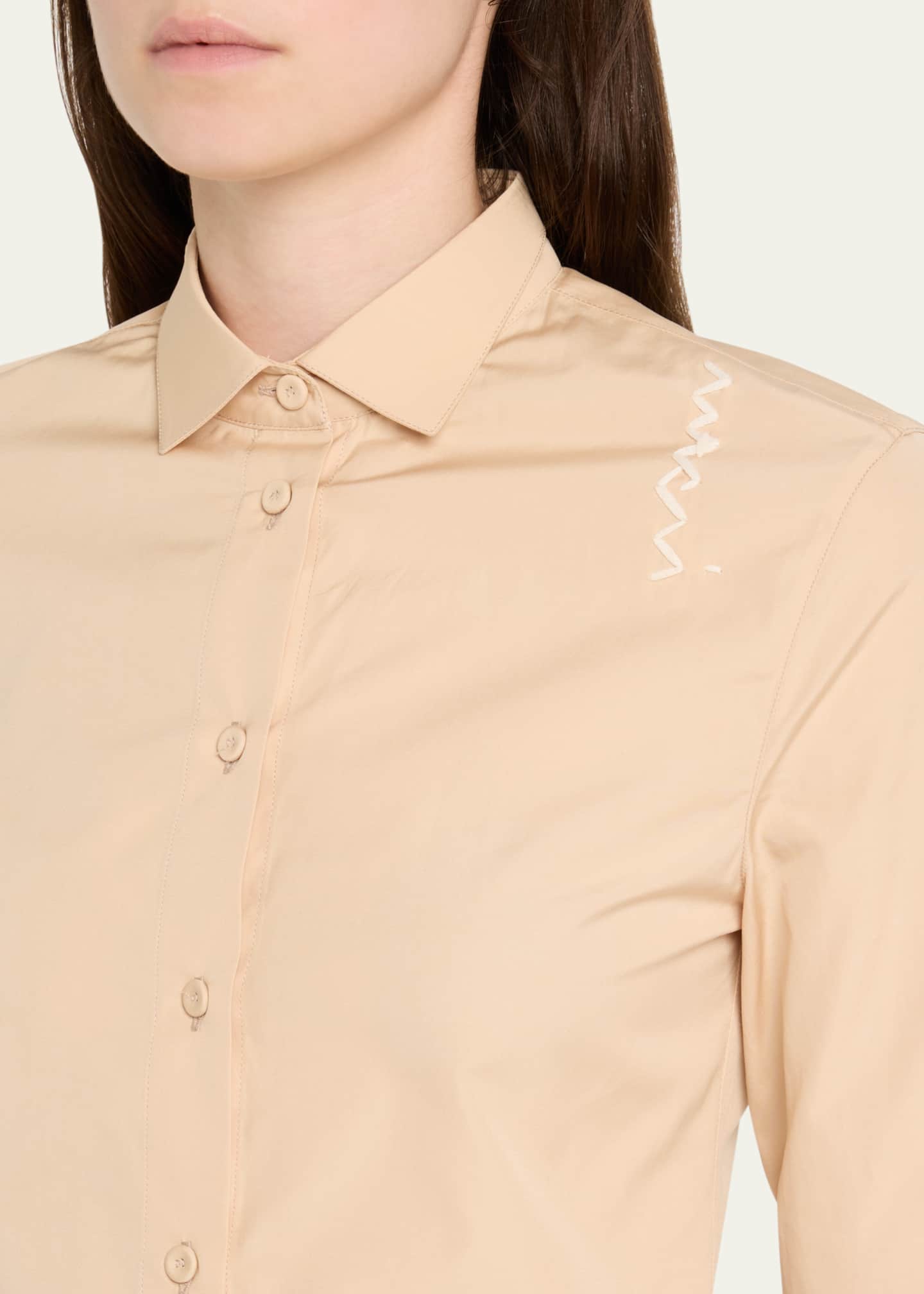 Marni Classic Cotton Poplin Button Down Shirt Image 5 of 5