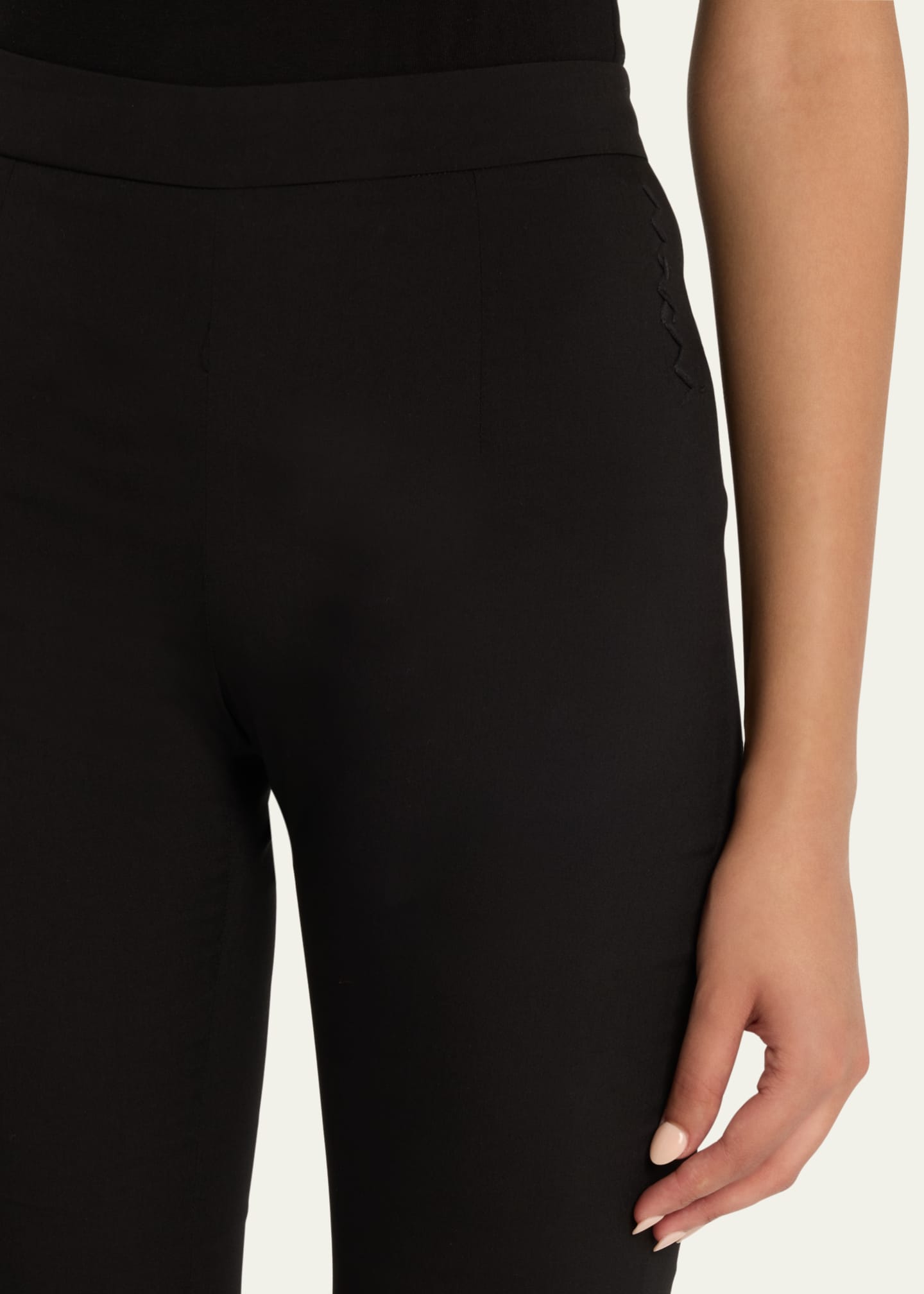 Marni Zip-Cuff Stretch Poplin Legging Pants Image 5 of 5