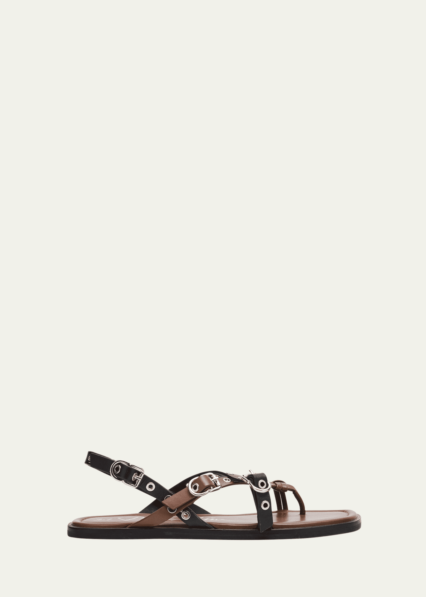 3.1 Phillip Lim Rivet Leather Strappy Toe-Ring Sandals Image 1 of 6