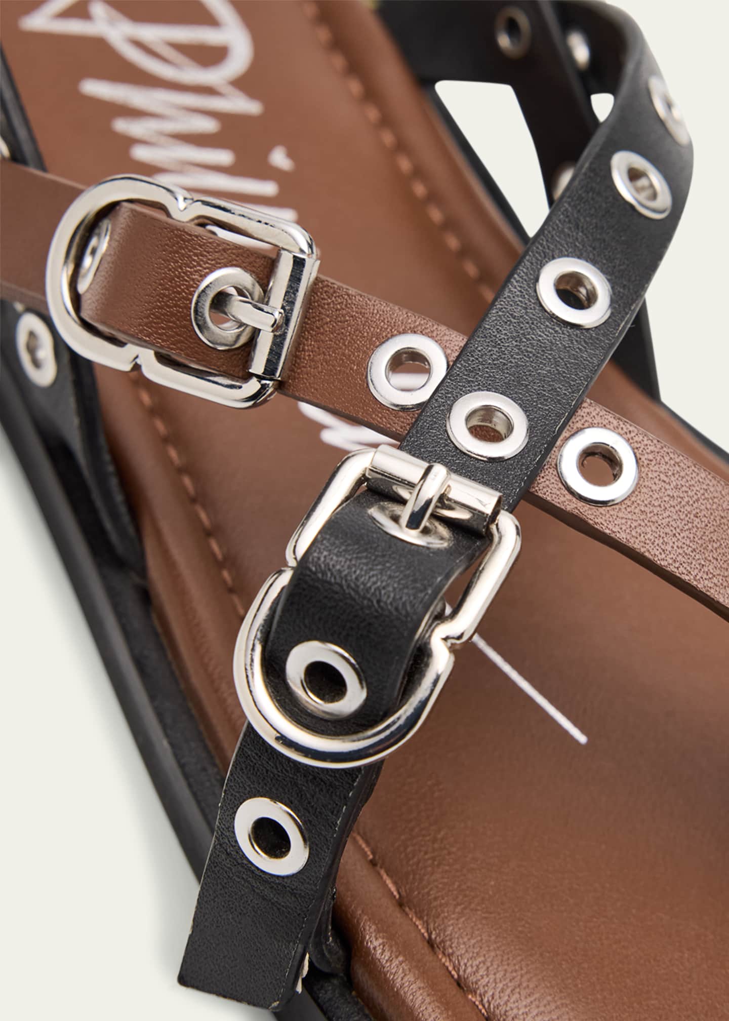 3.1 Phillip Lim Rivet Leather Strappy Toe-Ring Sandals Image 5 of 6