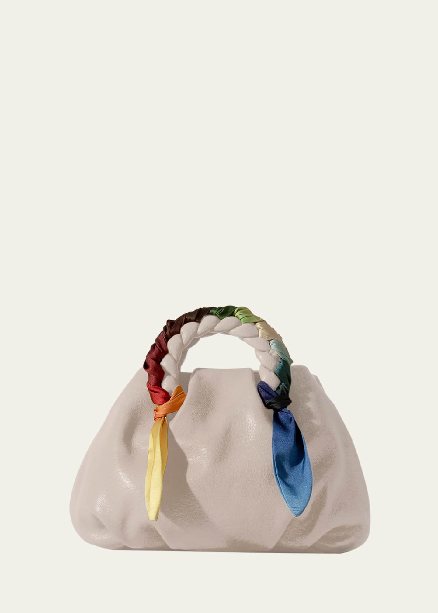 HEREU Bombon Foulard Leather Top-Handle Bag