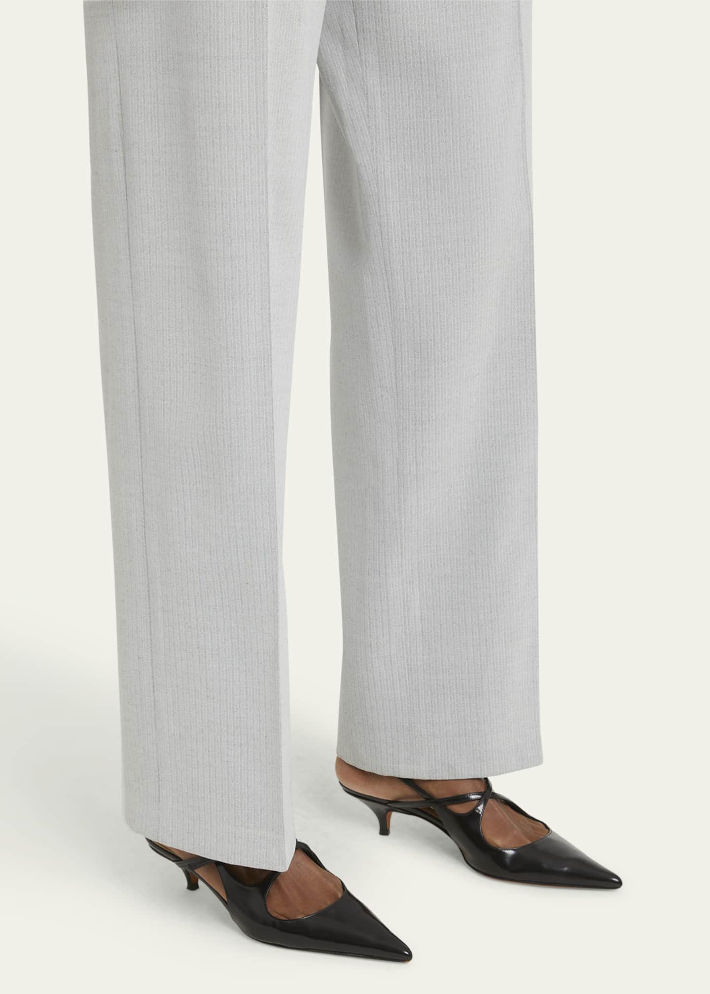 Proenza Schouler Slash Leather Crisscross Slingback Pumps Image 2 of 6