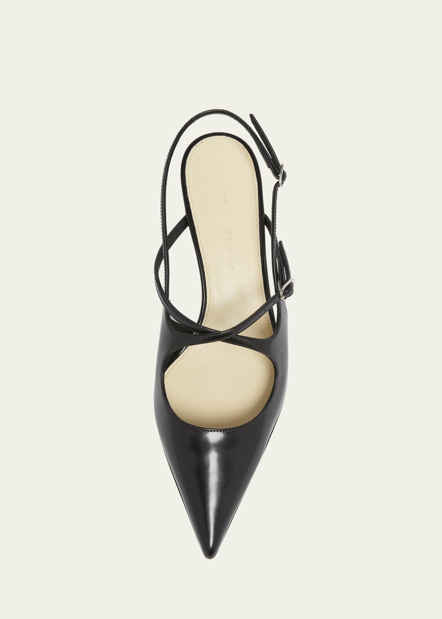 Proenza Schouler Slash Leather Crisscross Slingback Pumps Image 6 of 6