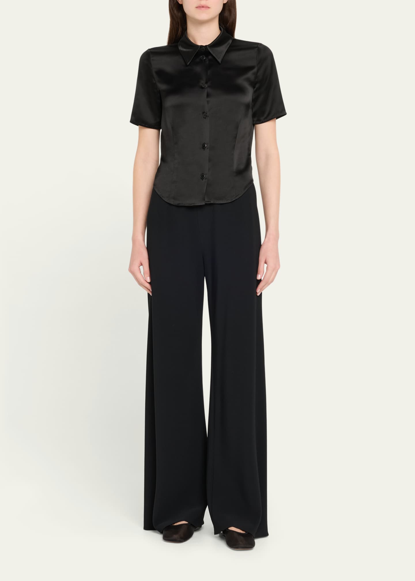 Nanushka Clare Slip Satin Shirt Image 2 of 5