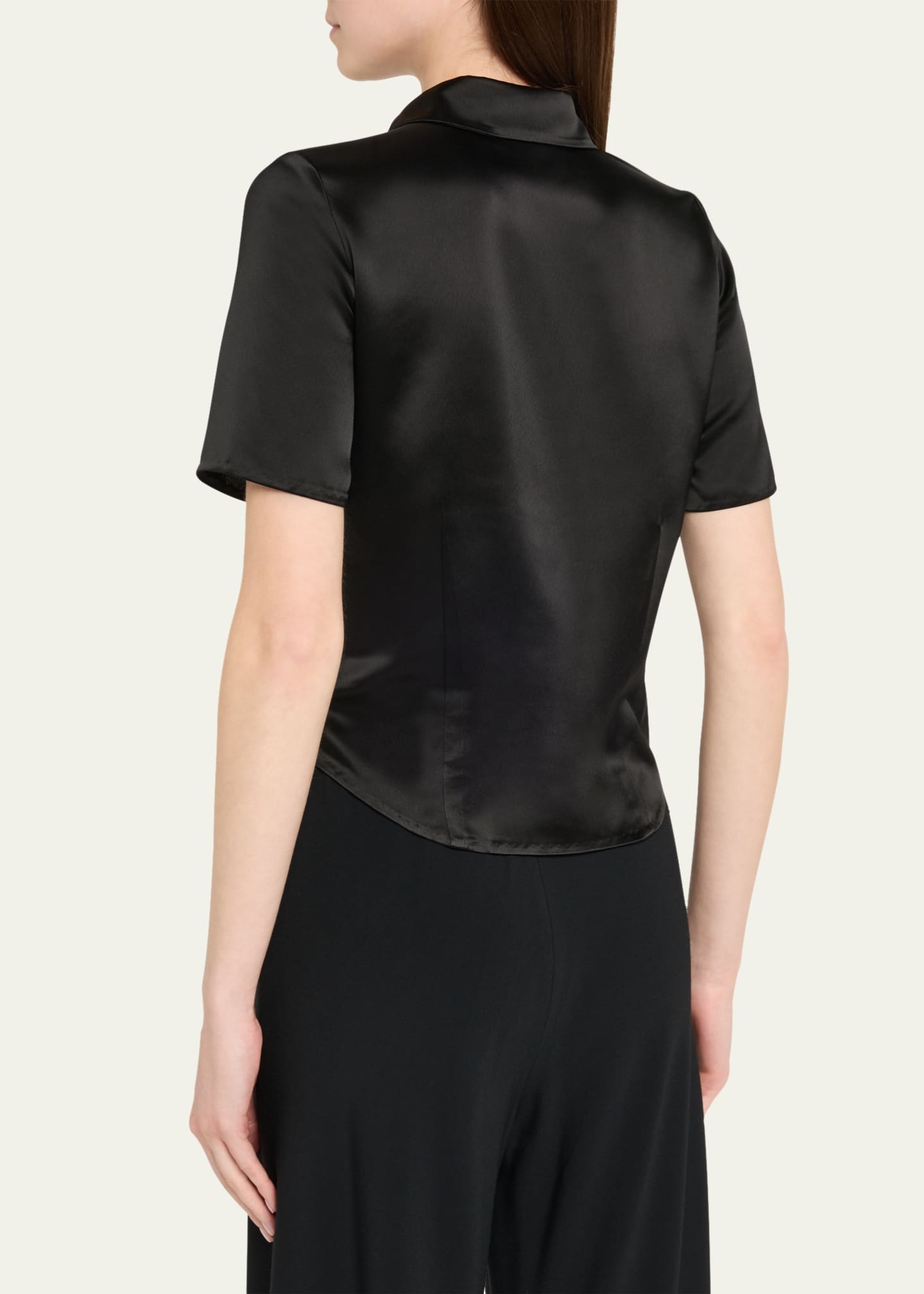 Nanushka Clare Slip Satin Shirt Image 3 of 5