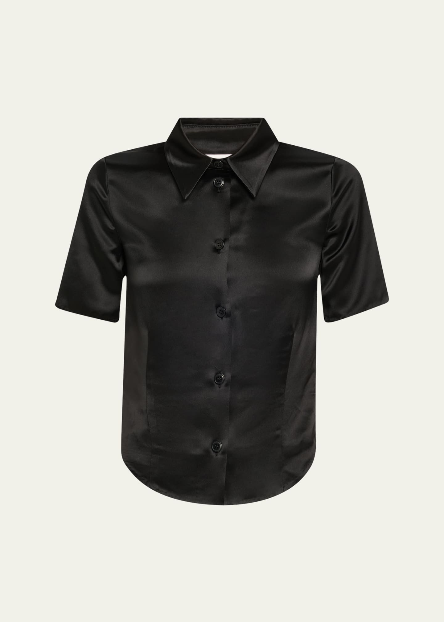 Nanushka Clare Slip Satin Shirt Image 1 of 5