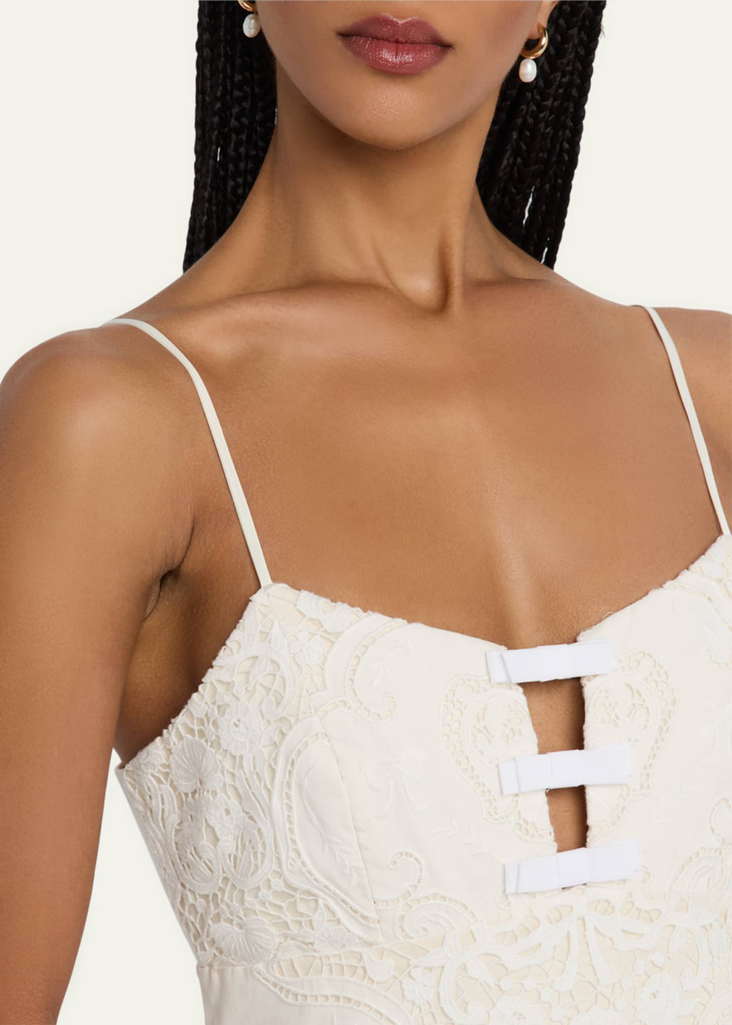 LoveShackFancy Rosalisa Embroidered Cotton Mini Dress Image 5 of 5