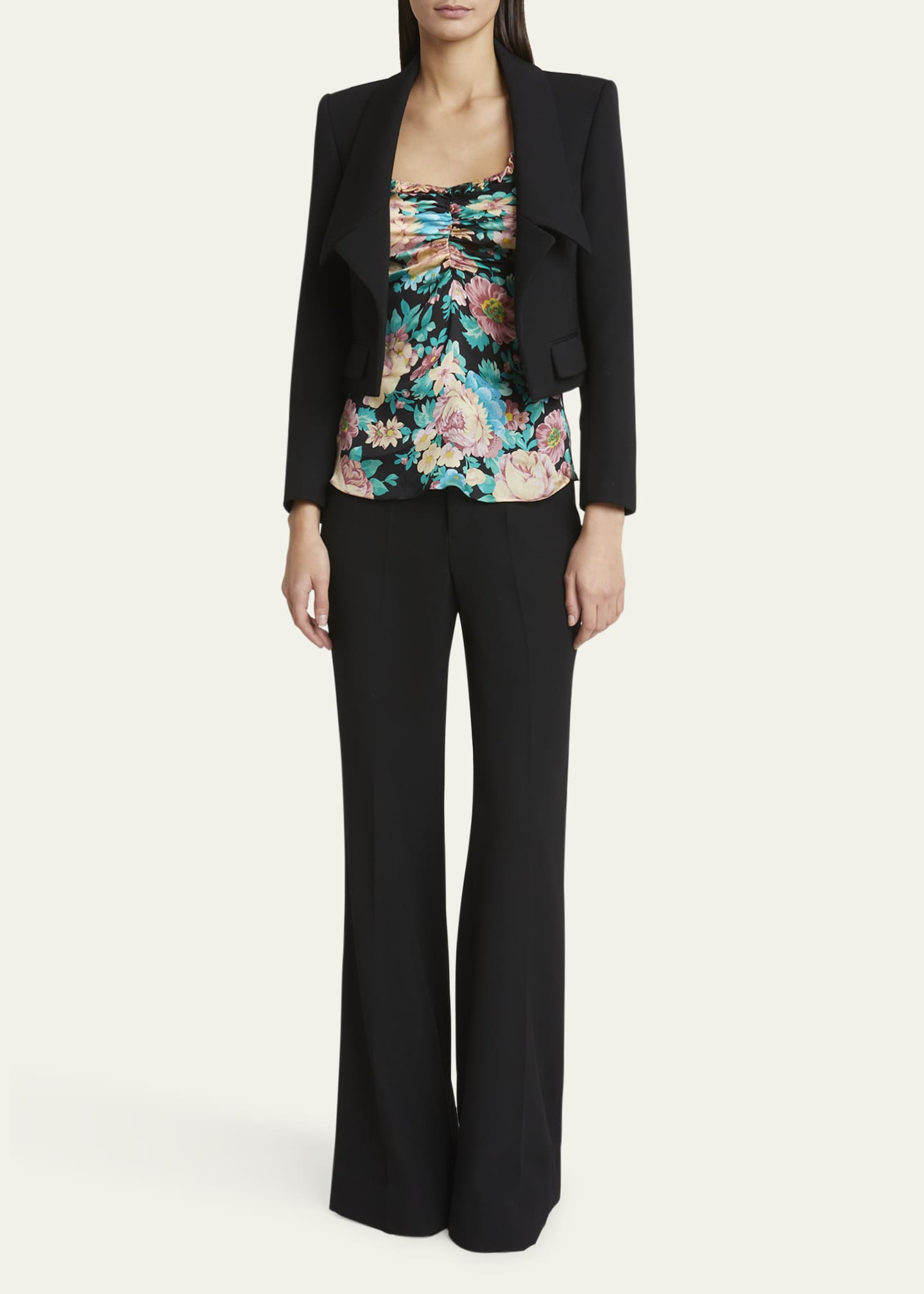 Chloe Wool Gabardine Crop Jacket Image 2 of 5