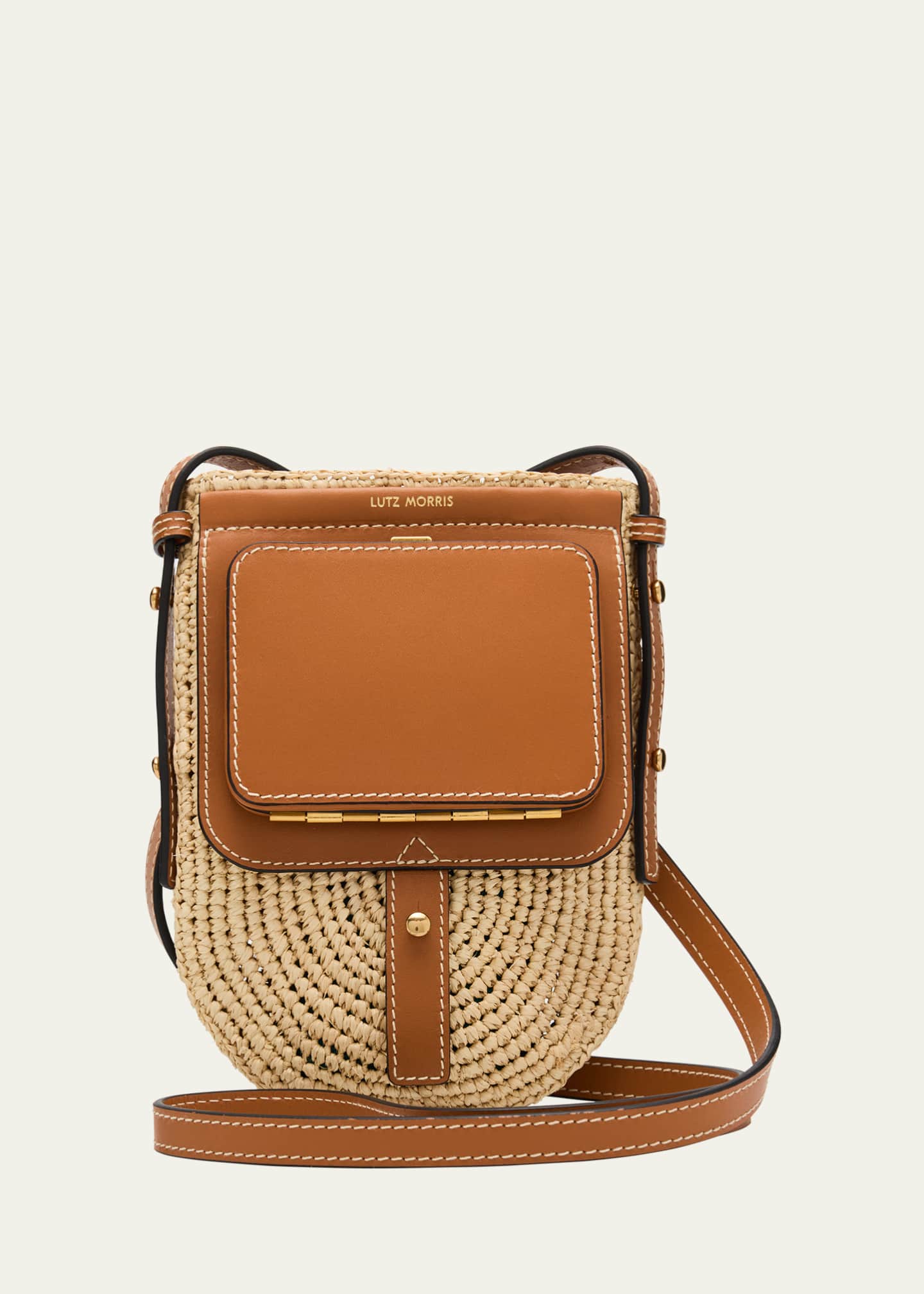 LUTZ MORRIS Porter Crochet Raffia Phone Crossbody Bag Image 1 of 6