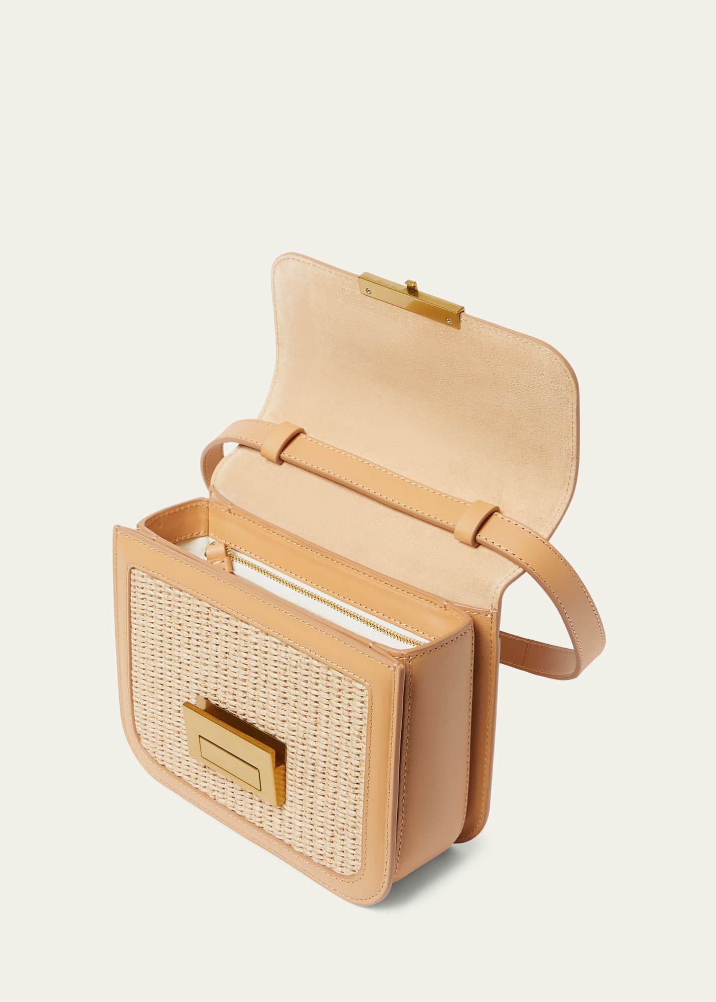 Loeffler Randall Desi Flap Woven Leather Crossbody Bag Image 3 of 4