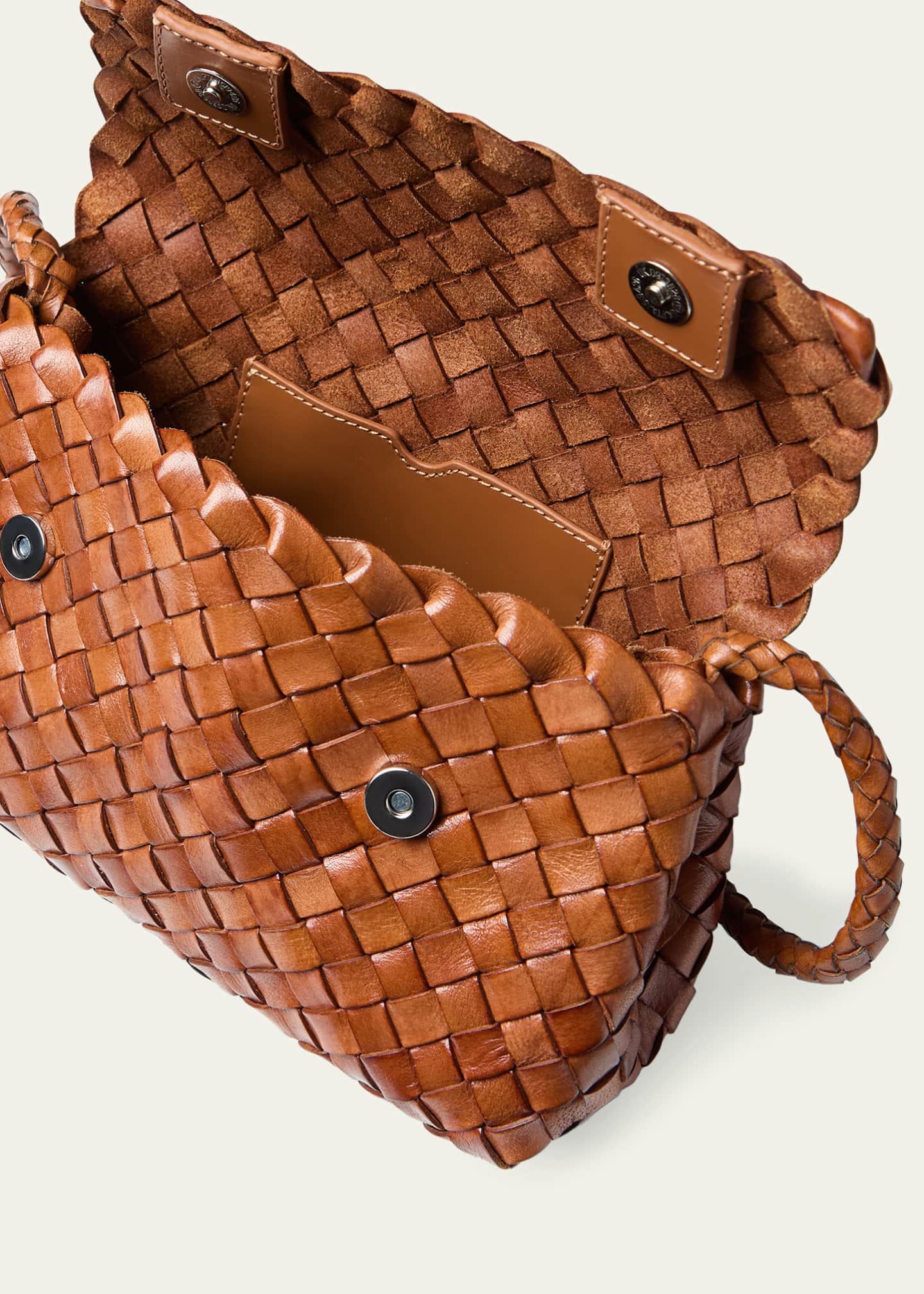 Loeffler Randall Mini Woven Buffalo Leather Crossbody Bag Image 3 of 4