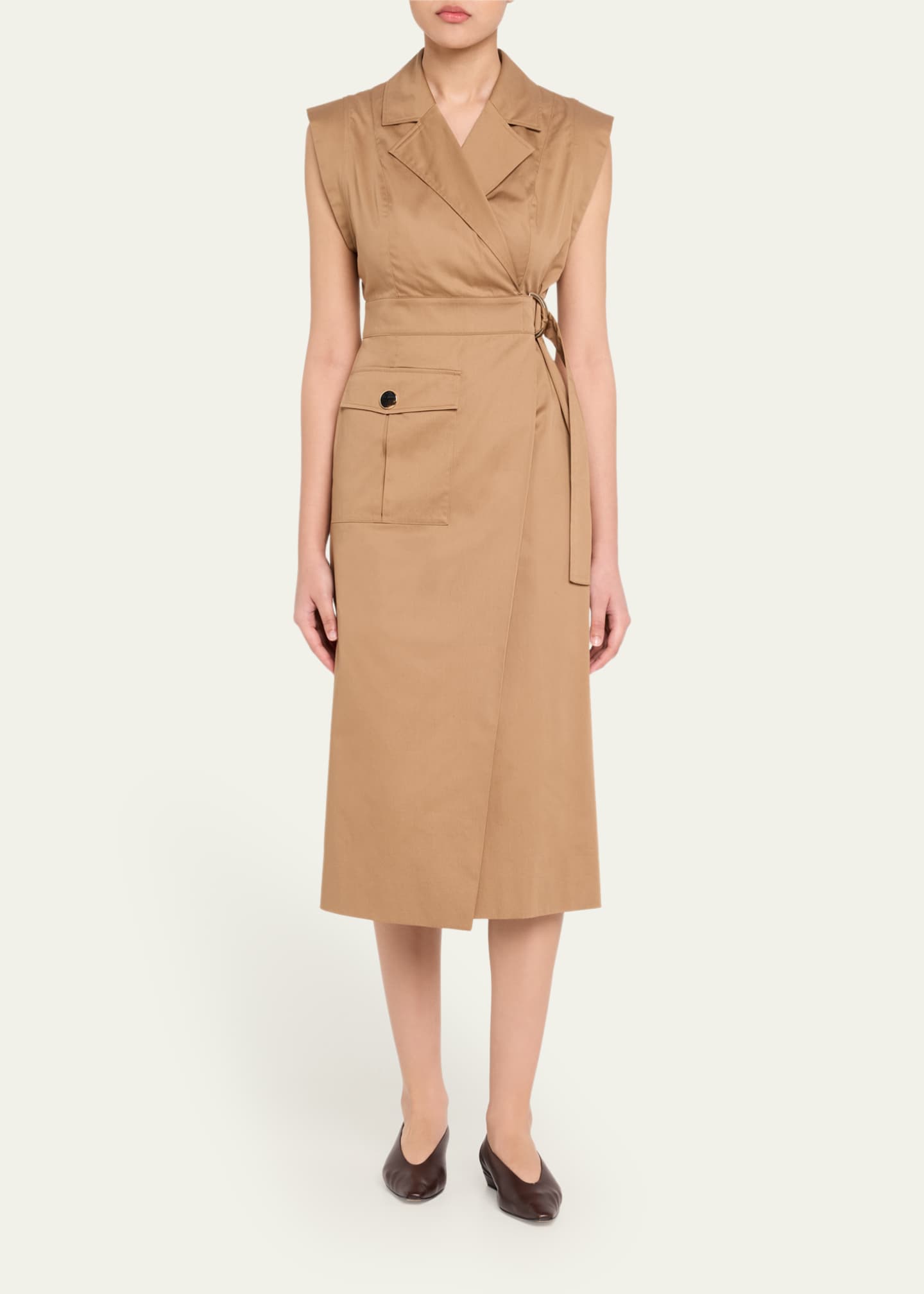 Toccin Silvia Safari Wrap Midi Dress Image 2 of 5