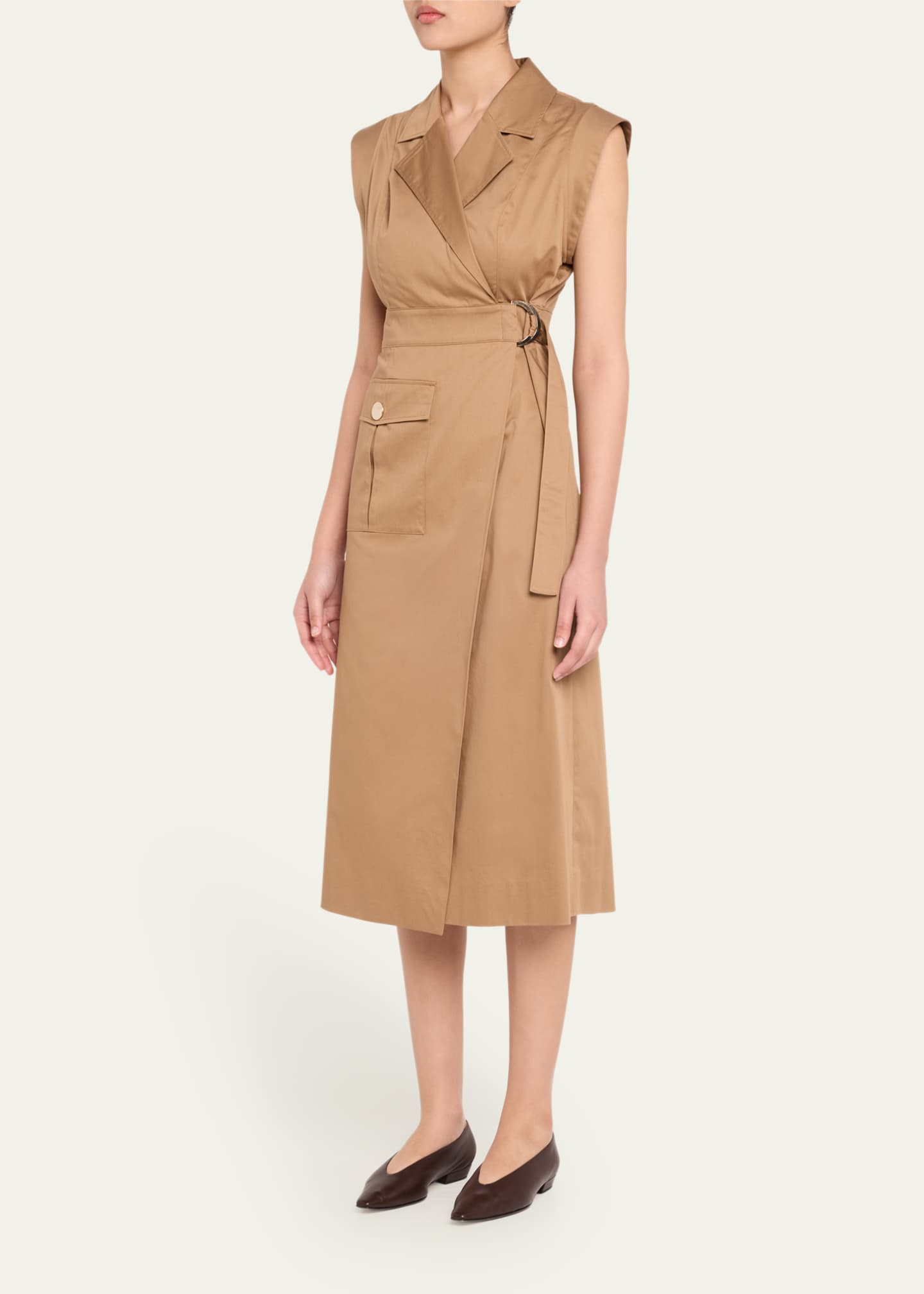 Toccin Silvia Safari Wrap Midi Dress Image 4 of 5