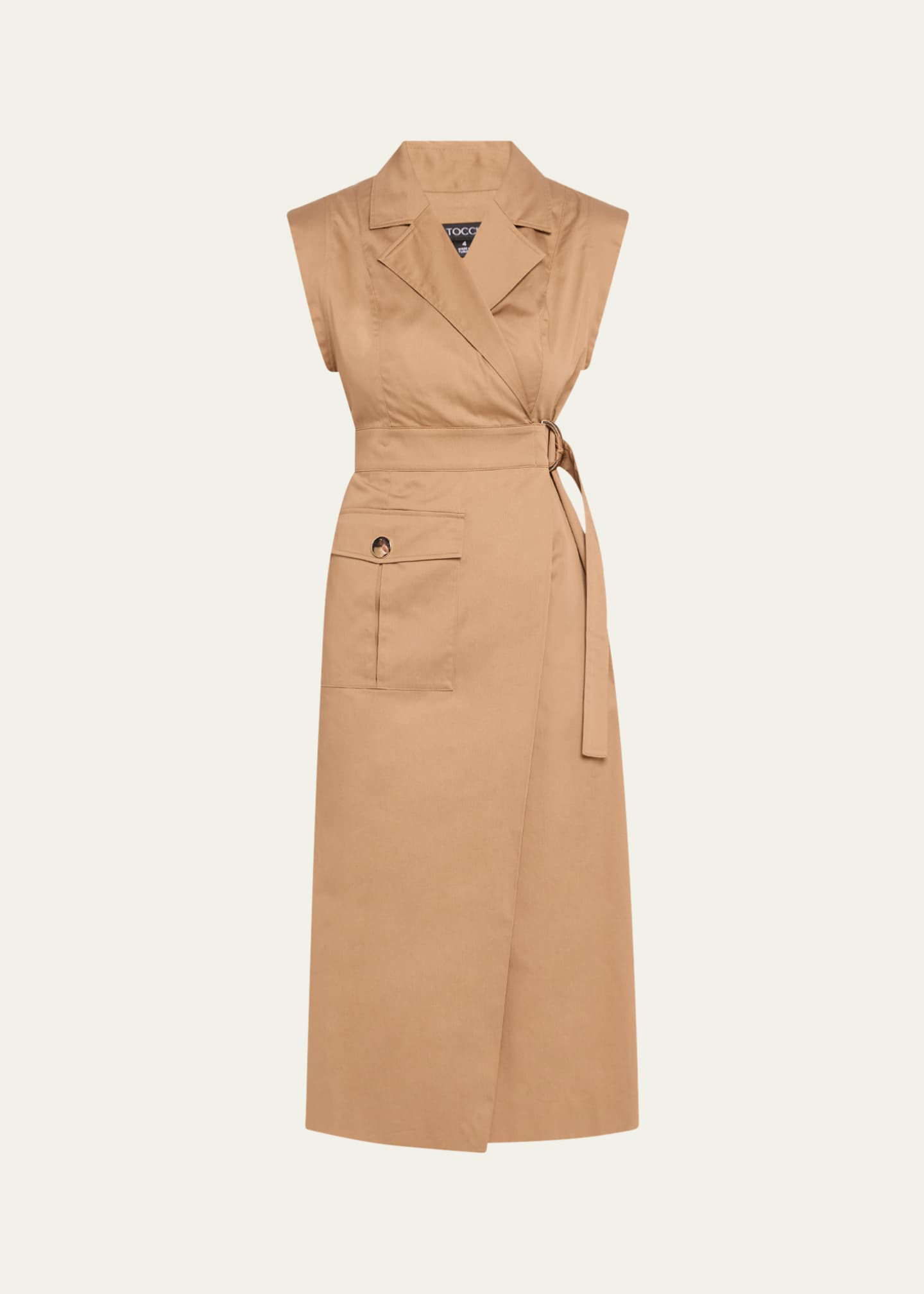 Toccin Silvia Safari Wrap Midi Dress Image 1 of 5