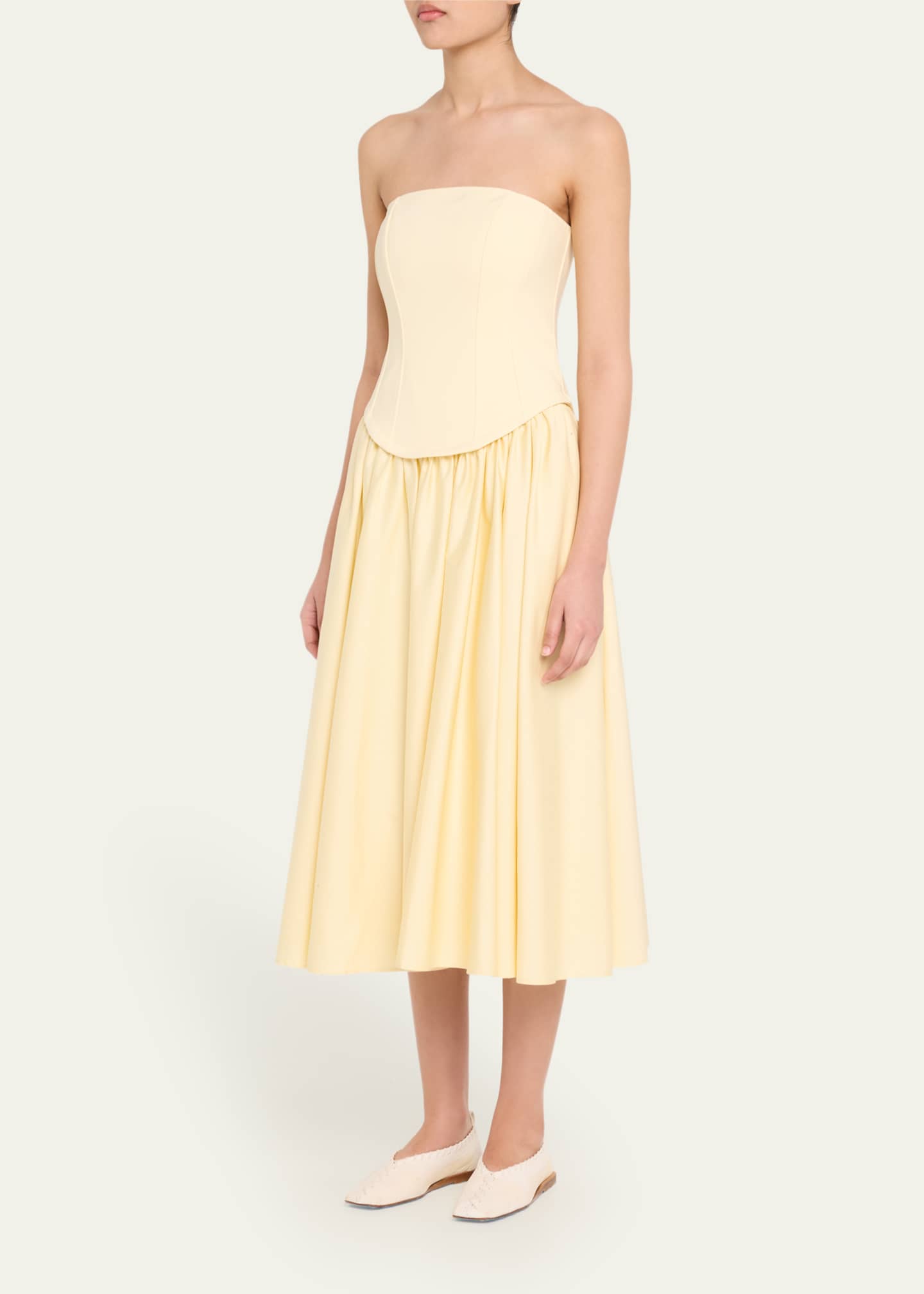 Toccin Melody Corset Combo Midi Dress Image 4 of 5