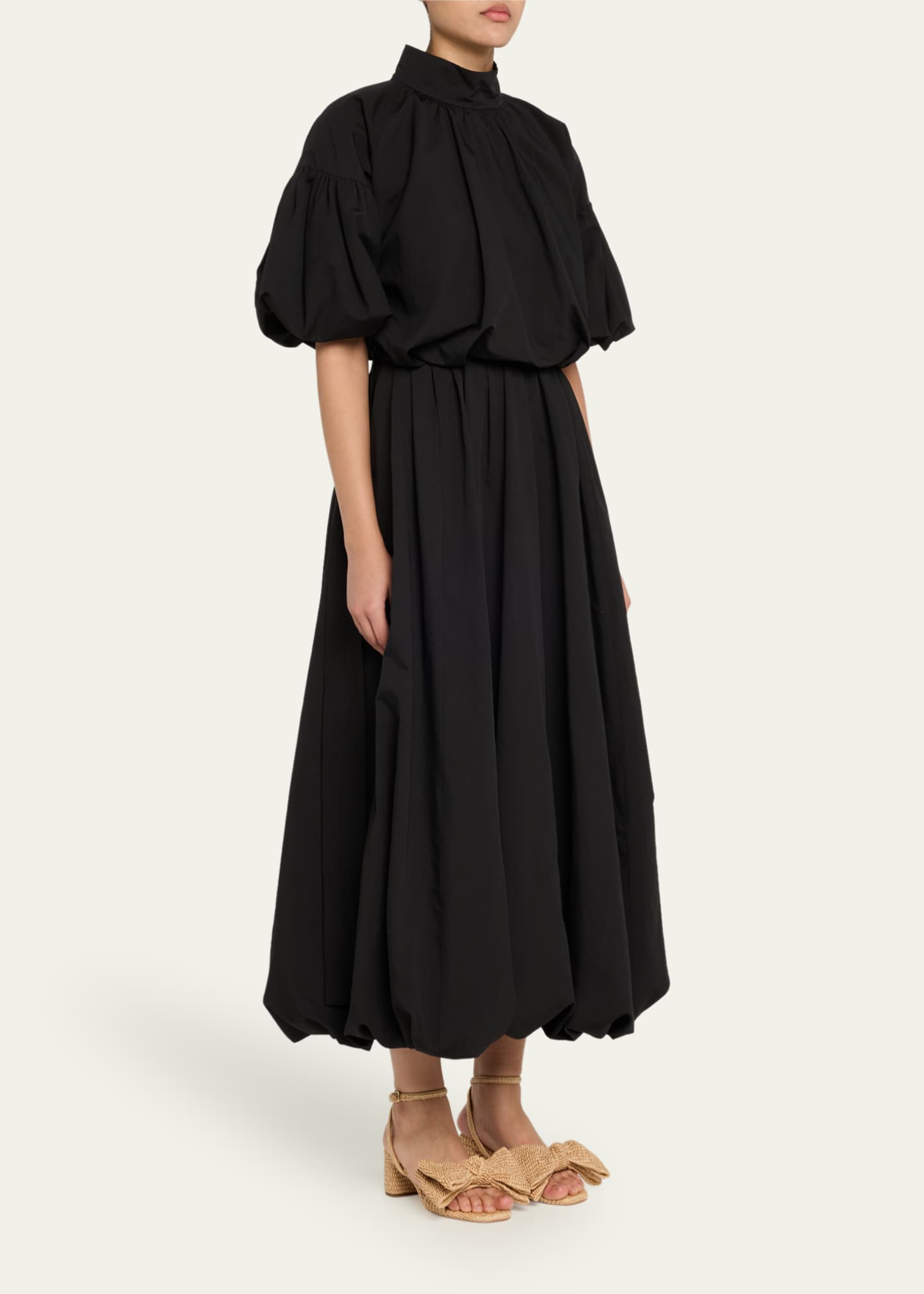 Loeffler Randall Carmen Woven Bow Ankle-Strap Sandals Image 3 of 6