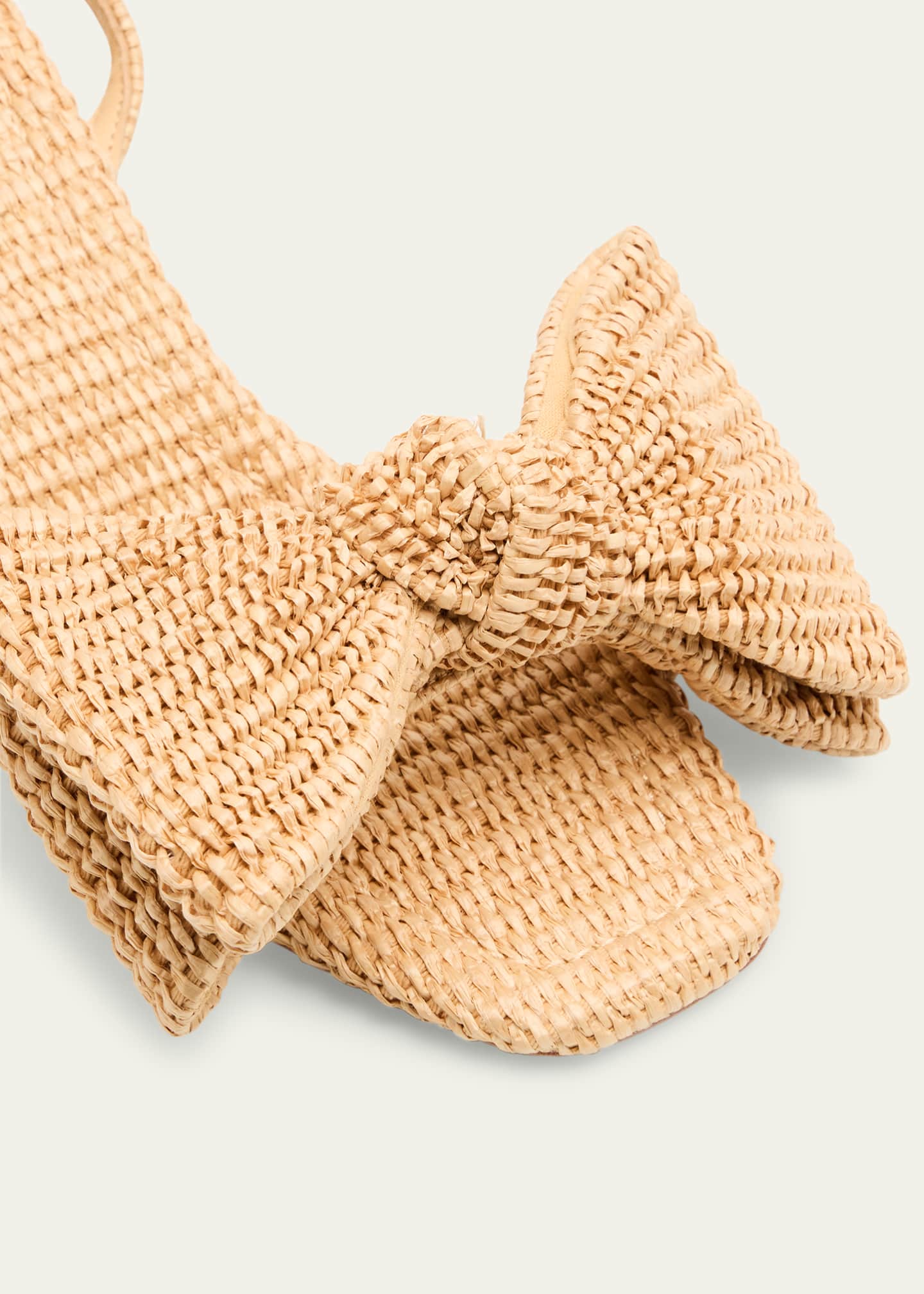 Loeffler Randall Carmen Woven Bow Ankle-Strap Sandals Image 6 of 6