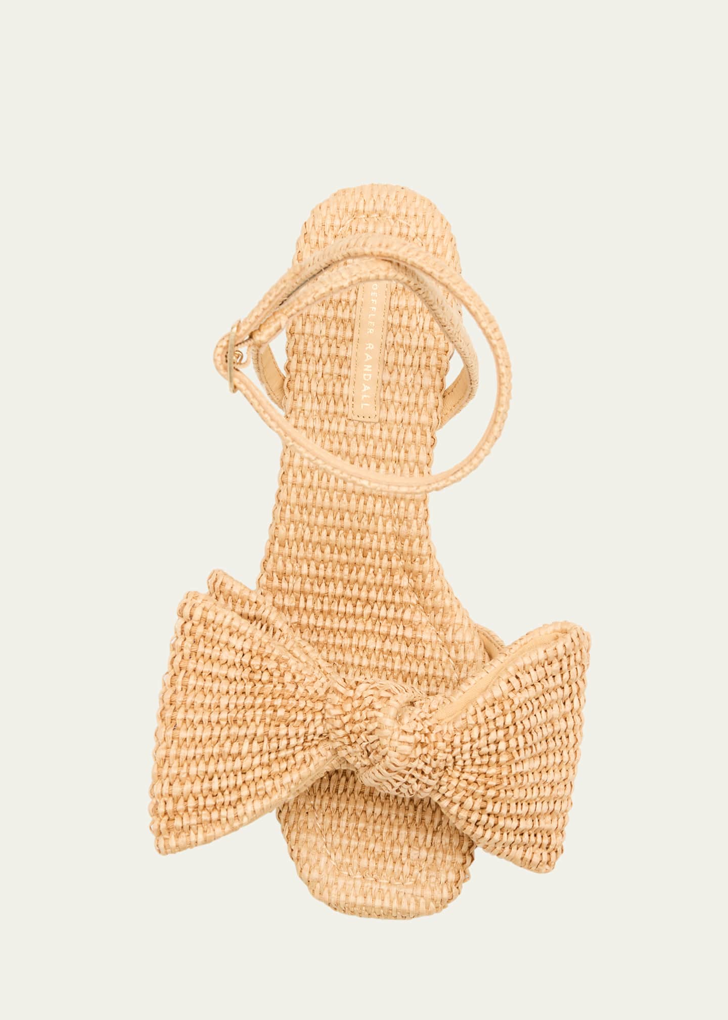 Loeffler Randall Carmen Woven Bow Ankle-Strap Sandals Image 5 of 6
