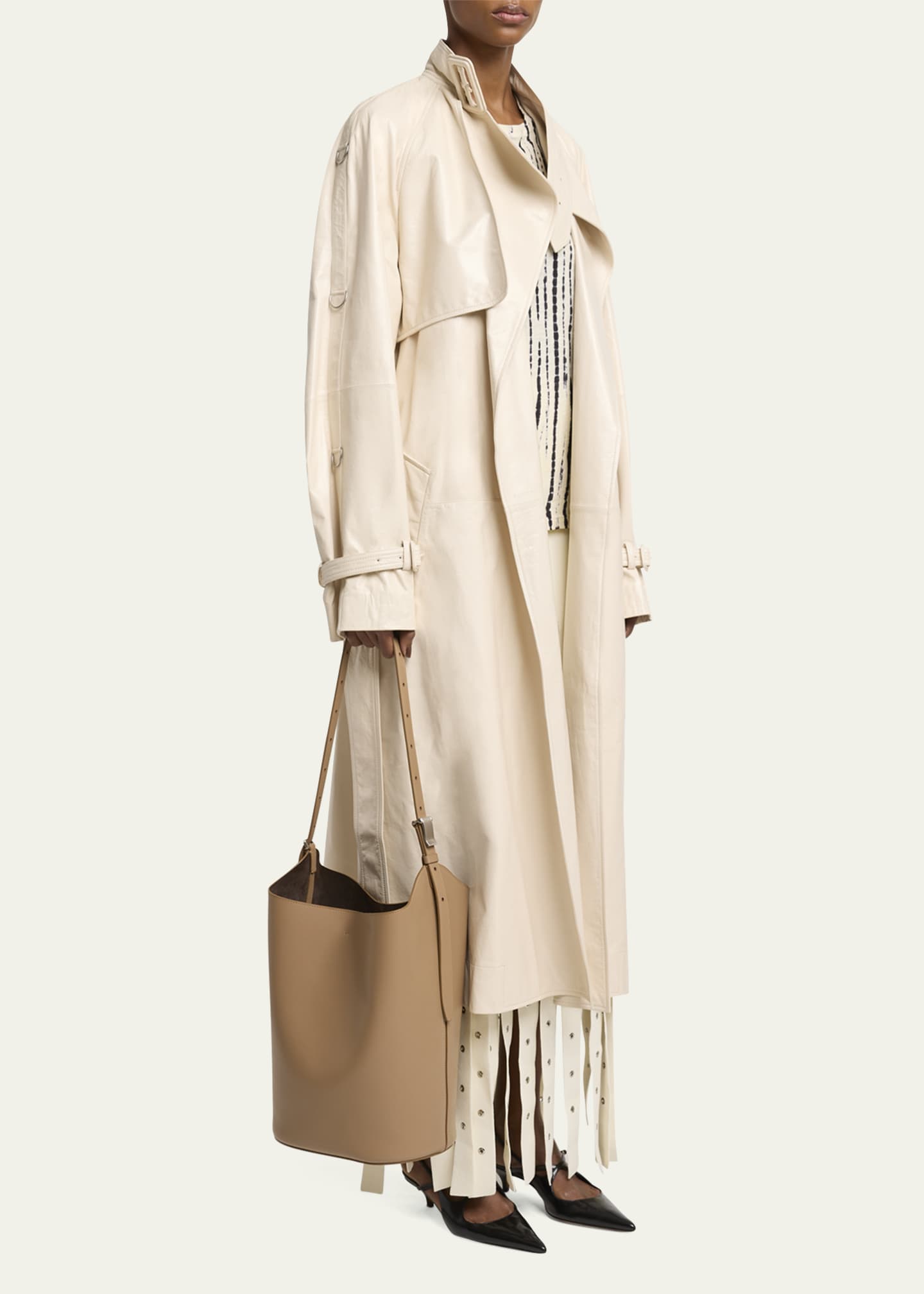 Proenza Schouler Brant Smooth Leather Bucket Bag Image 5 of 6