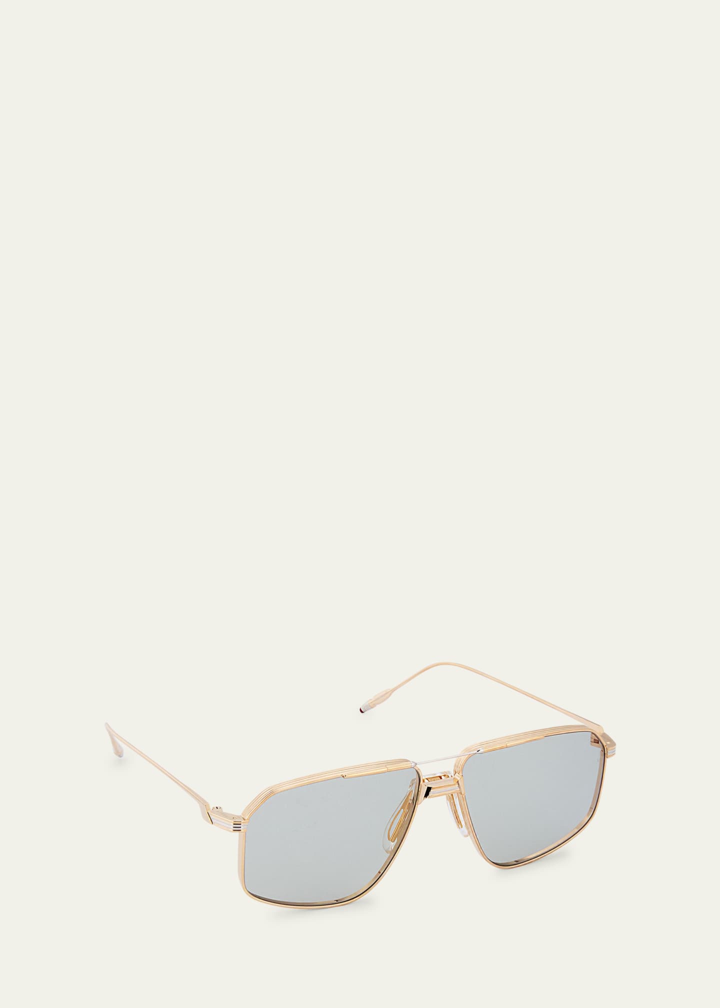 Jacques Marie Mage Jagger Aviator Metal Sunglasses Image 3 of 5