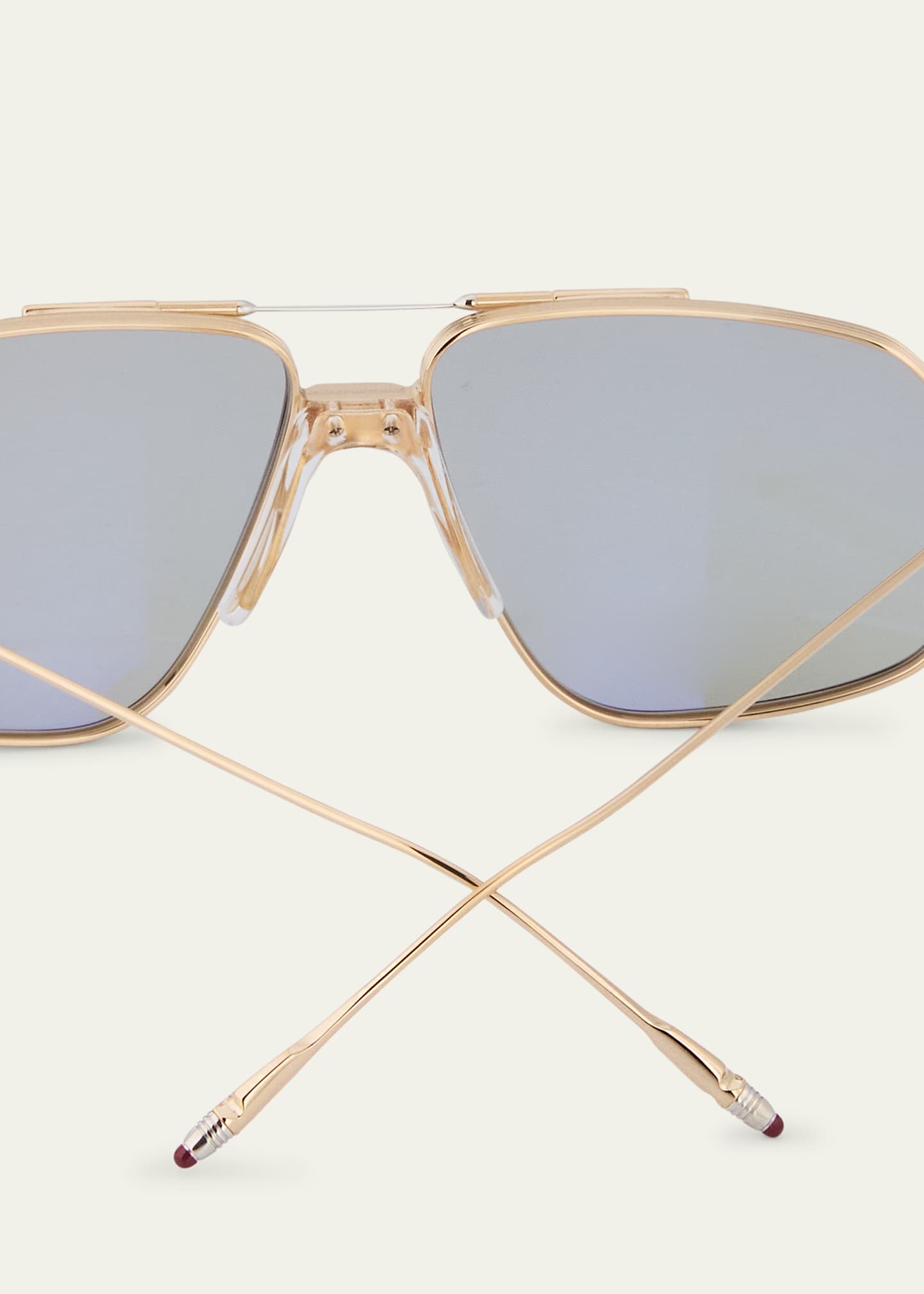 Jacques Marie Mage Jagger Aviator Metal Sunglasses Image 4 of 5