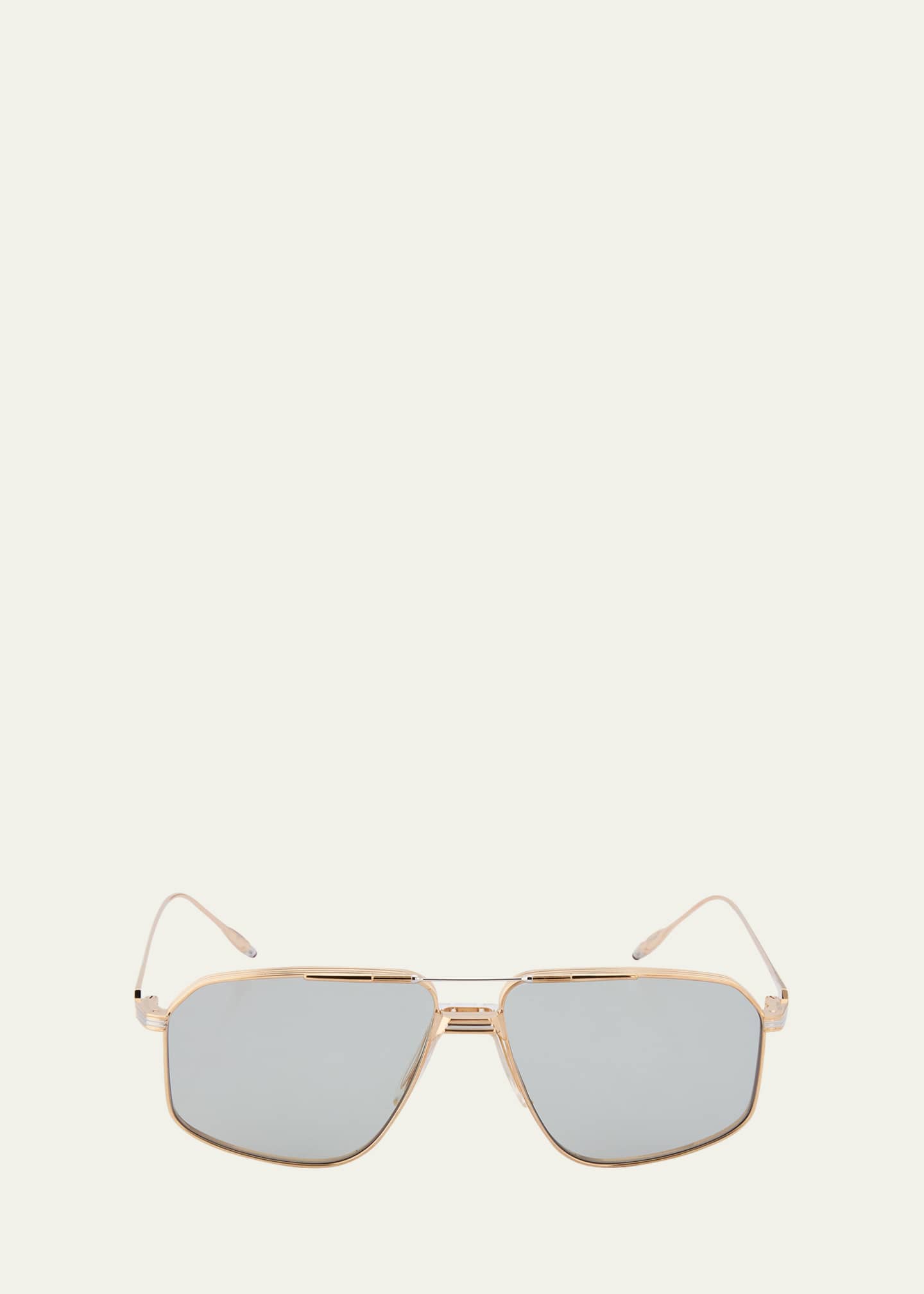 Jacques Marie Mage Jagger Aviator Metal Sunglasses Image 1 of 5