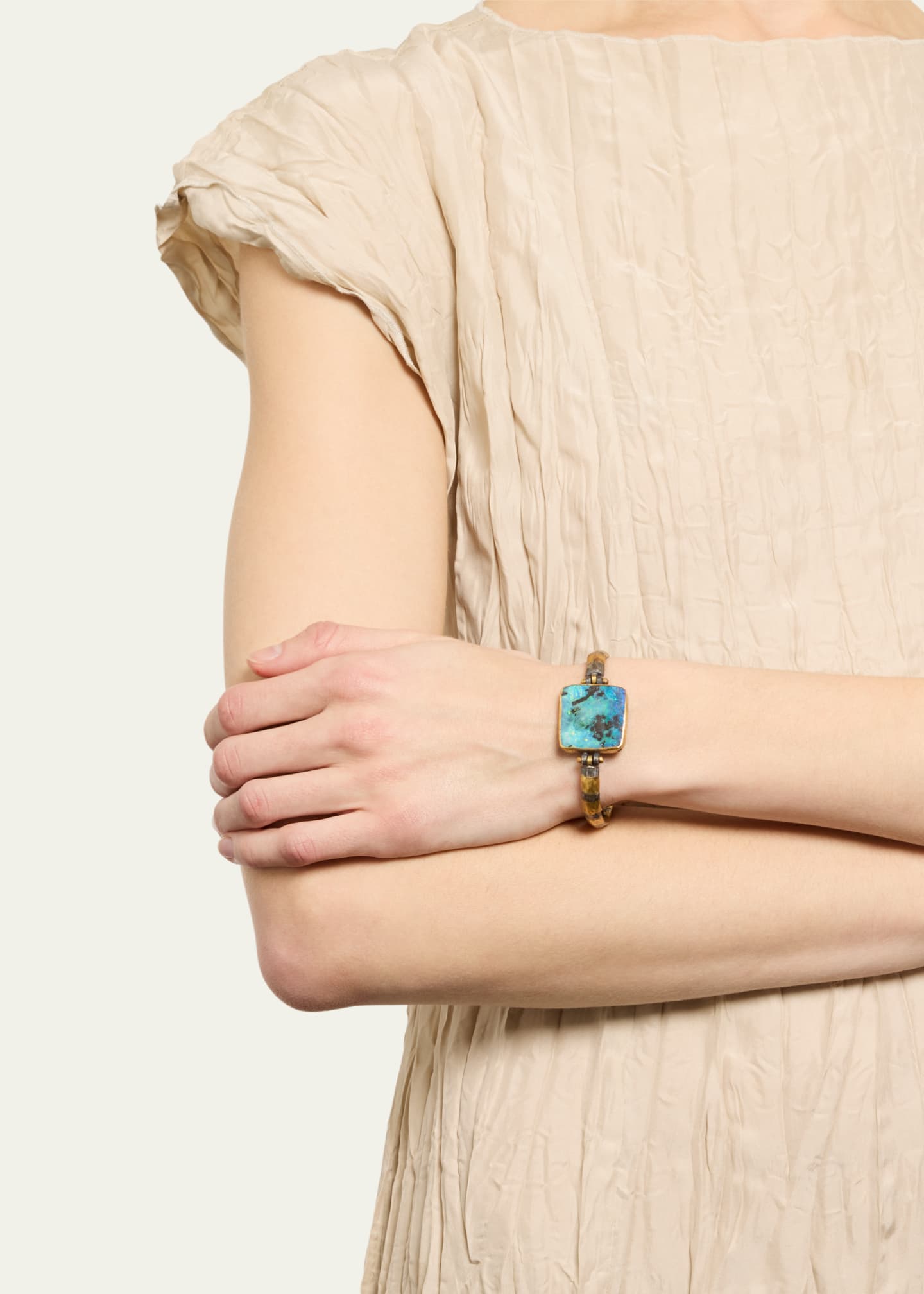 JUDY GEIB Pretty Flashy Boulder Opal Cuff Bracelet Image 2 of 4